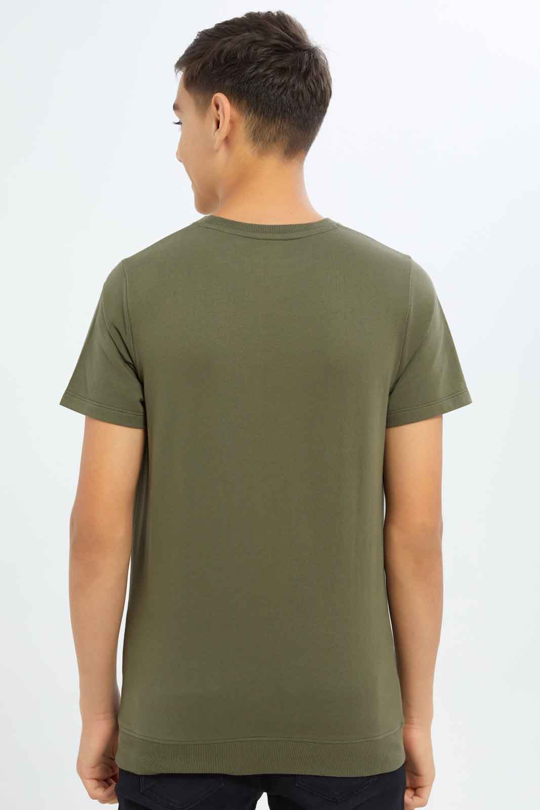 Redtag-Boys-Olive-Plain-Sweet-Tee-BSR-Sweatshirts,-Category:Sweatshirts,-Colour:Green,-Deals:New-In,-Dept:Boys,-Filter:Senior-Boys-(8-to-14-Yrs),-New-In-BSR-APL,-Non-Sale,-S23A,-Section:Boys-(0-to-14Yrs),-TBL-Senior-Boys-9 to 14 Years