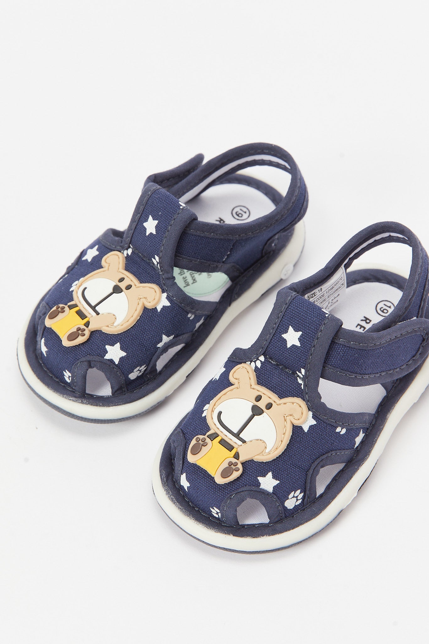 Redtag-Navy-Bear-Pump-Category:Shoes,-Colour:Navy,-Deals:New-In,-Filter:Boys-Footwear-(1-to-3-Yrs),-INB-Sandals,-N/A,-New-In-INB-FOO,-Non-Sale,-S23B,-Section:Boys-(0-to-14Yrs)-Infant-Boys-1 to 3 Years