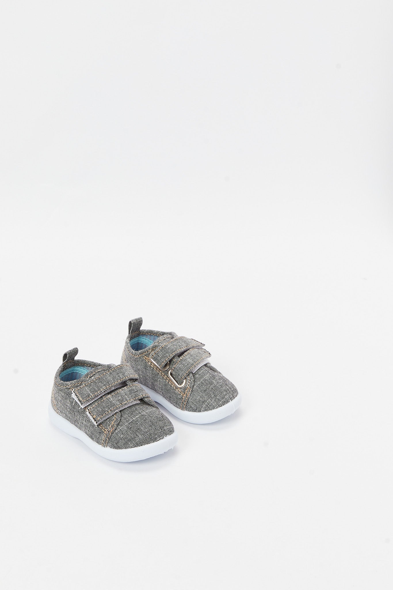 Redtag-Mid-Grey-Double-Velcro-Strap-Pump-(Repeat)-Category:Shoes,-Colour:Grey,-Deals:New-In,-Filter:Boys-Footwear-(1-to-3-Yrs),-INB-Sandals,-N/A,-New-In-INB-FOO,-Non-Sale,-S23B,-Section:Boys-(0-to-14Yrs)-Infant-Boys-1 to 3 Years
