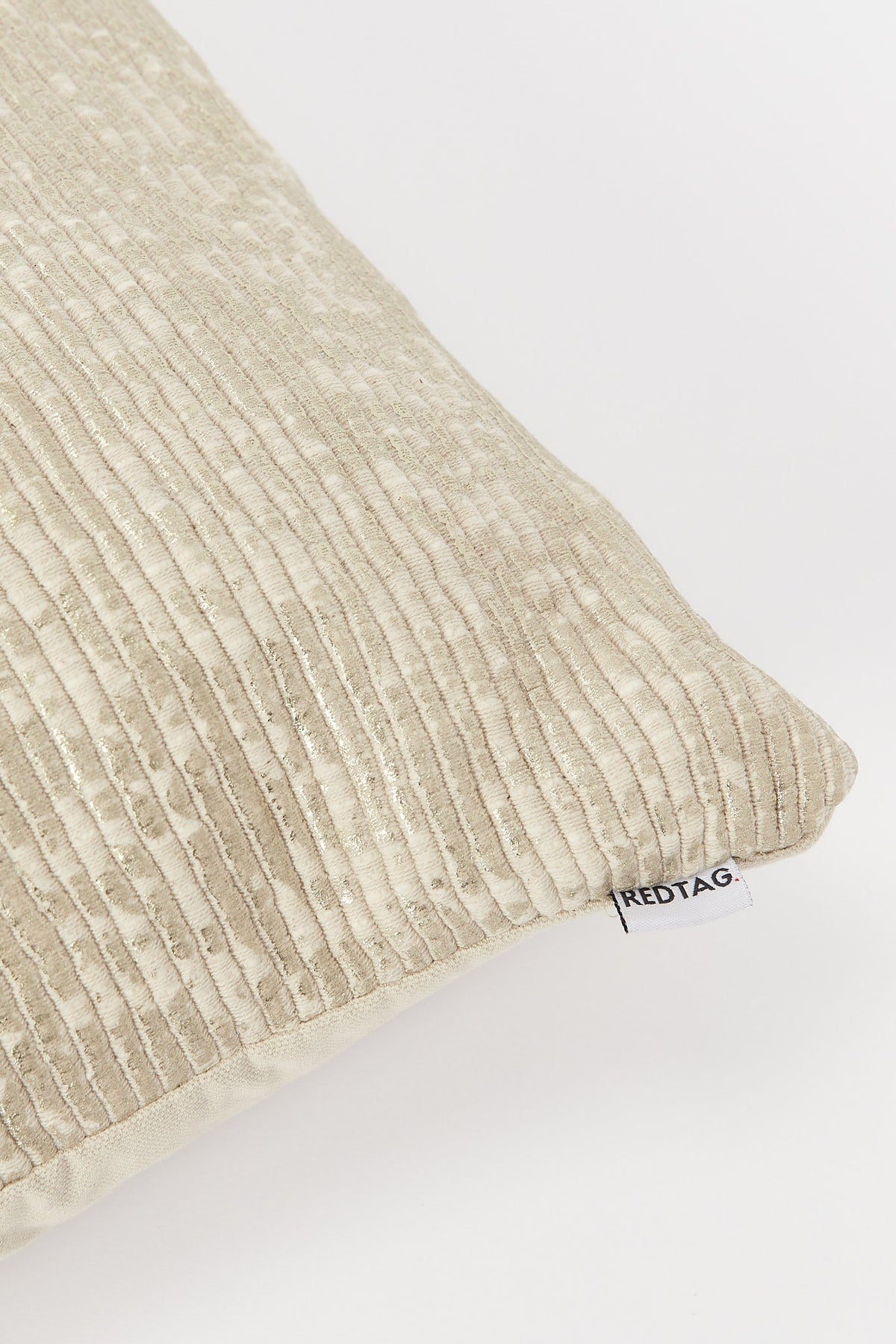 Redtag-Gold-Foil-Print-Ribbed-Cushion-Category:Cushions,-Colour:Gold,-Deals:New-In,-Filter:Home-Bedroom,-H1:HMW,-H2:BED,-H3:BCC,-H4:CUS,-HMW-BED-Cushions,-New-In-HMW-BED,-Non-Sale,-S23B,-Season:S23B,-Section:Homewares-Home-Bedroom-