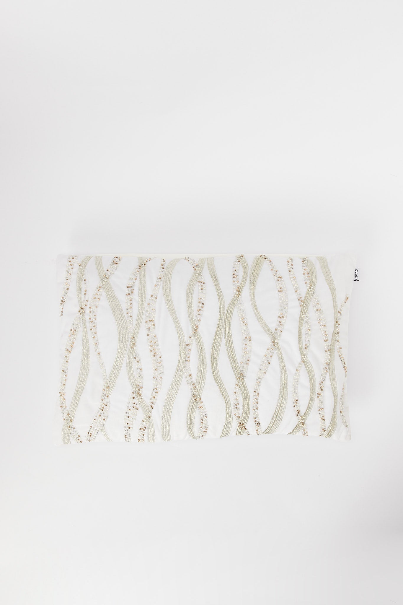 Redtag-Ivory-Beadwork-With-Embroidery-Cushion-Category:Cushions,-Colour:Ivory,-Deals:New-In,-Filter:Home-Bedroom,-H1:HMW,-H2:BED,-H3:BCC,-H4:CUS,-HMW-BED-Cushions,-New-In-HMW-BED,-Non-Sale,-S23B,-Season:S23B,-Section:Homewares-Home-Bedroom-