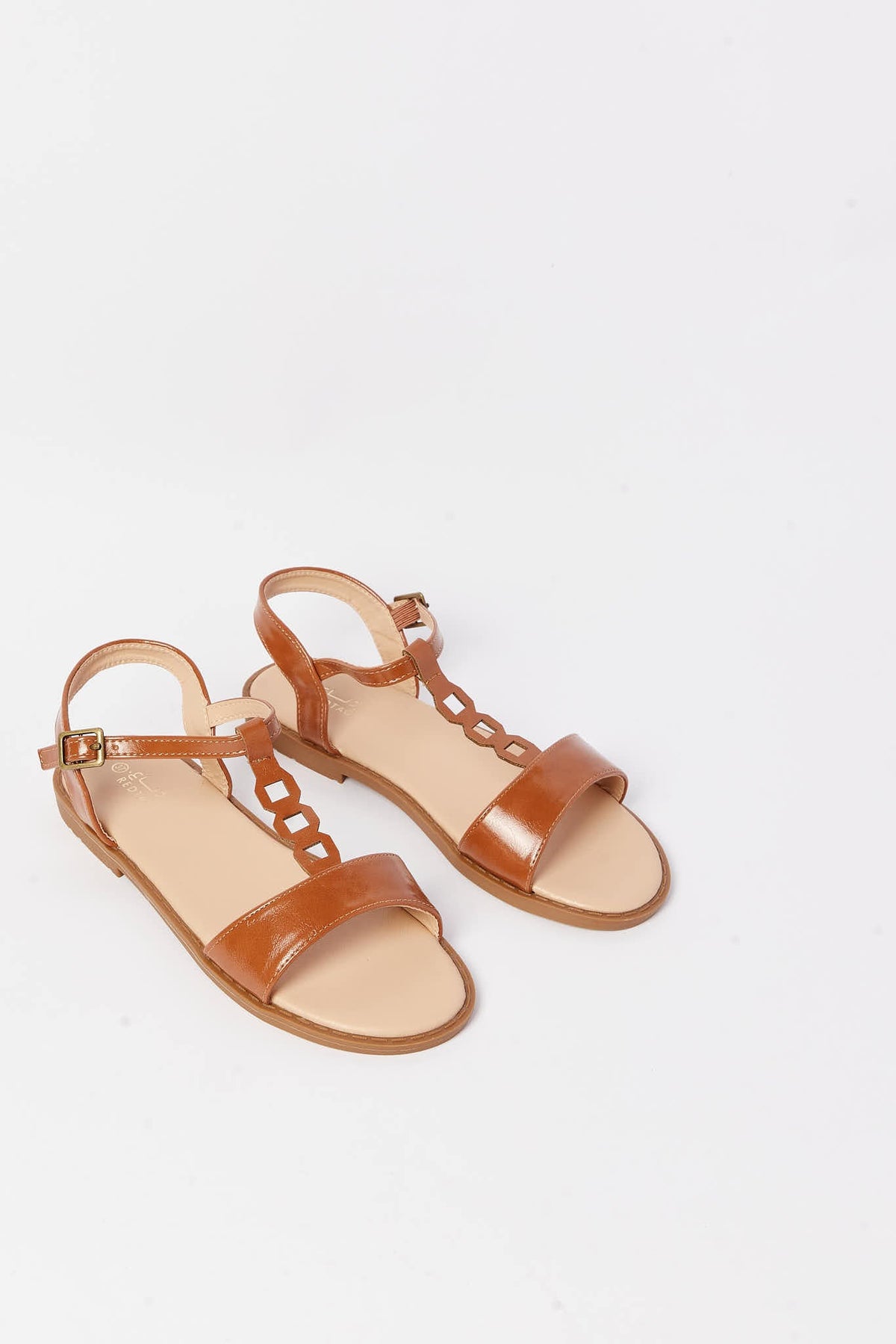 Redtag-Brown-Strap-Sandal-Category:Shoes,-Colour:Brown,-Deals:New-In,-Filter:Girls-Footwear-(5-to-14-Yrs),-GSR-Sandals,-N/A,-New-In-GSR-FOO,-Non-Sale,-S23A,-Section:Girls-(0-to-14Yrs)-Senior-Girls-5 to 14 Years
