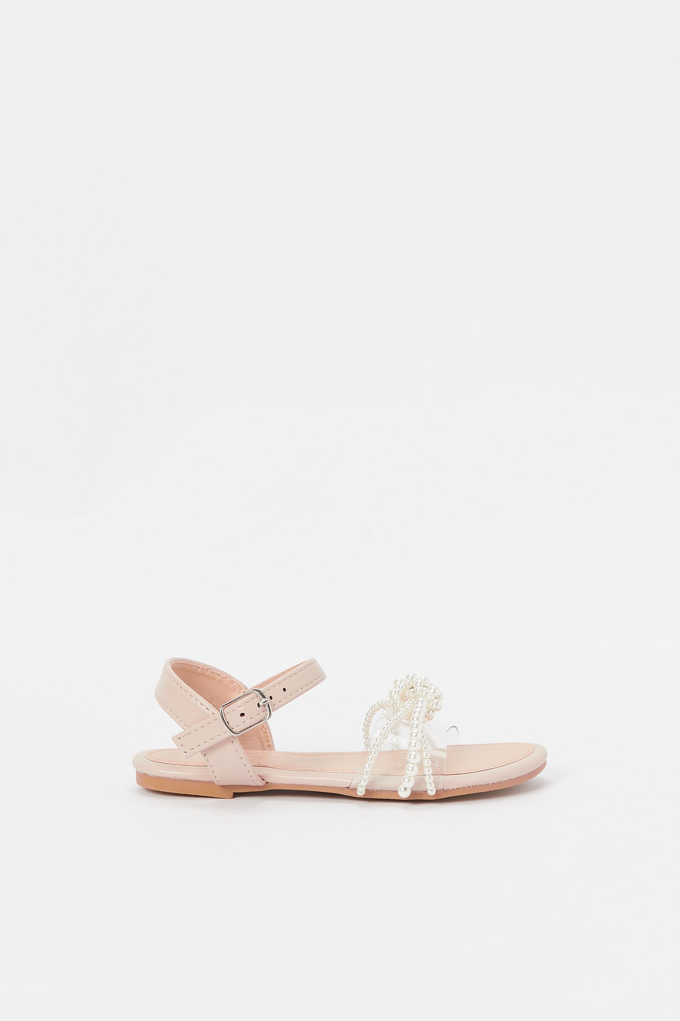 Redtag-White-Pearl-Trim-Sandal-Category:Shoes,-Colour:White,-Deals:New-In,-Filter:Girls-Footwear-(5-to-14-Yrs),-GSR-Sandals,-H1:FOO,-H2:GSR,-H3:SAF,-H4:SAN,-N/A,-New-In-GSR-FOO,-Non-Sale,-S23B,-Season:S23B,-Section:Girls-(0-to-14Yrs)-Senior-Girls-5 to 14 Years
