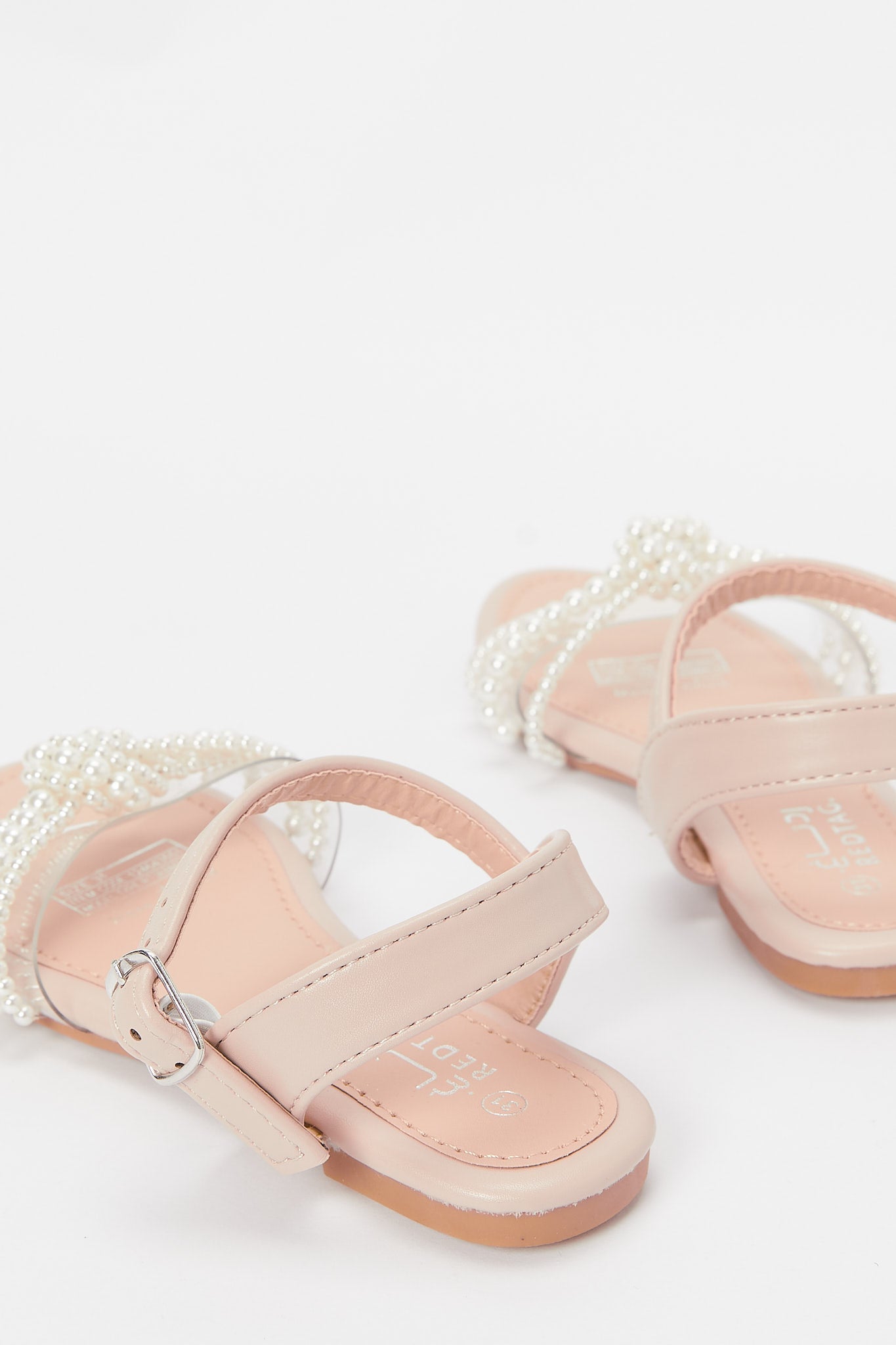 Redtag-White-Pearl-Trim-Sandal-Category:Shoes,-Colour:White,-Deals:New-In,-Filter:Girls-Footwear-(5-to-14-Yrs),-GSR-Sandals,-H1:FOO,-H2:GSR,-H3:SAF,-H4:SAN,-N/A,-New-In-GSR-FOO,-Non-Sale,-S23B,-Season:S23B,-Section:Girls-(0-to-14Yrs)-Senior-Girls-5 to 14 Years