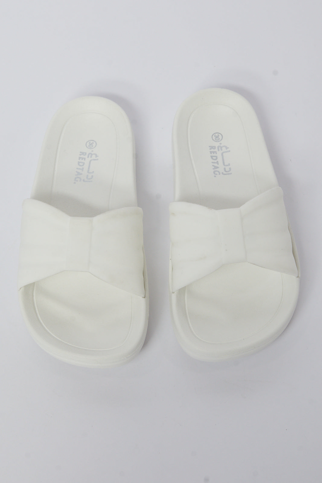 Redtag-Cream-Bow-Slide-Category:Shoes,-Colour:Cream,-Deals:New-In,-Filter:Girls-Footwear-(5-to-14-Yrs),-GSR-Flip-Flops,-N/A,-New-In-GSR-FOO,-Non-Sale,-S23A,-Section:Girls-(0-to-14Yrs)-Senior-Girls-5 to 14 Years