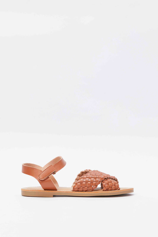 Redtag-Brown-Braided-Sandal-Category:Shoes,-Colour:Brown,-Deals:New-In,-Filter:Girls-Footwear-(5-to-14-Yrs),-GSR-Sandals,-N/A,-New-In-GSR-FOO,-Non-Sale,-S23B,-Section:Girls-(0-to-14Yrs)-Senior-Girls-5 to 14 Years