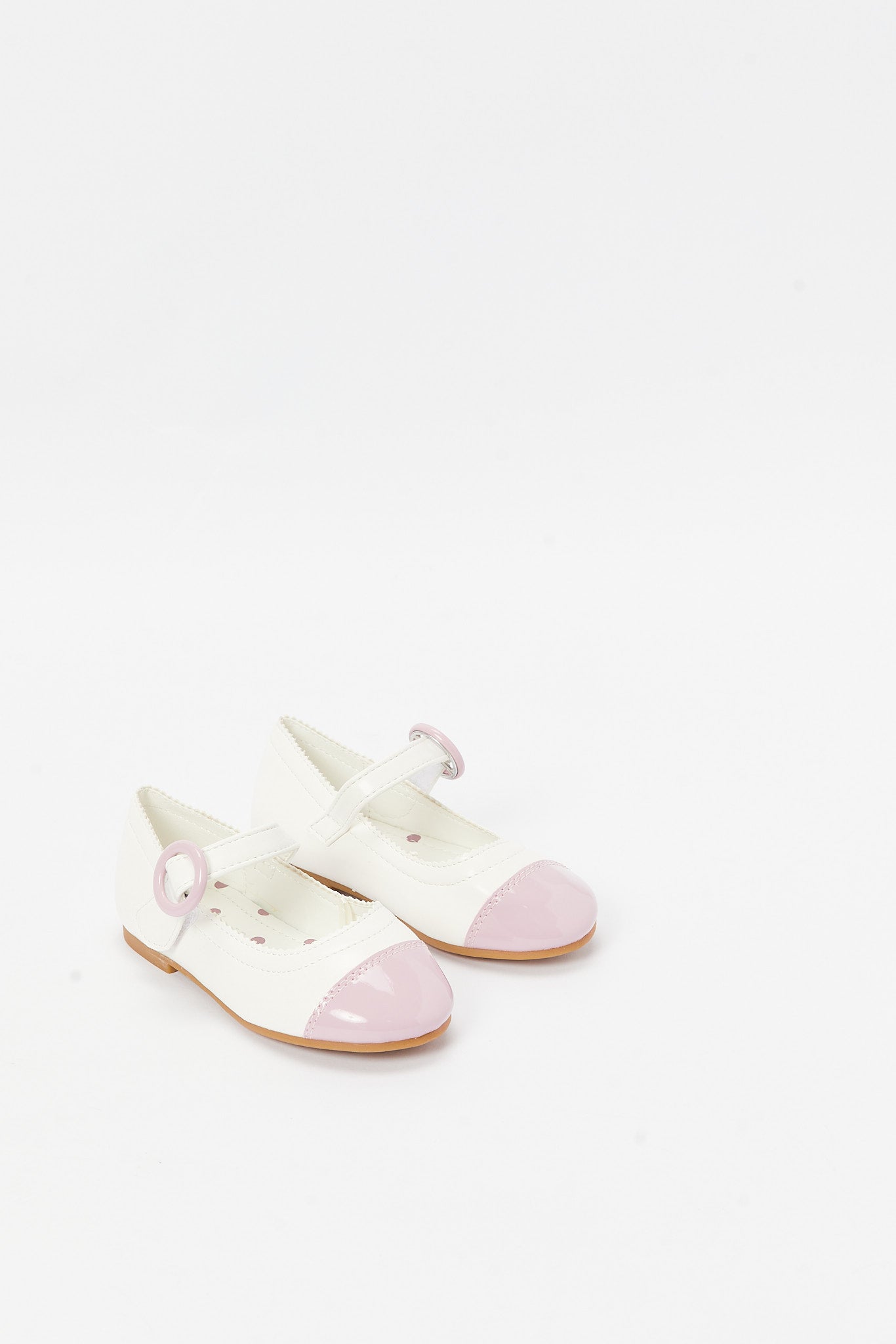 Redtag-White-Velcro-Ballerina-Category:Shoes,-Colour:White,-Deals:New-In,-Filter:Girls-Footwear-(3-to-5-Yrs),-GIR-Shoes,-N/A,-New-In-GIR-FOO,-Non-Sale,-S23B,-Section:Girls-(0-to-14Yrs)-Girls-3 to 5 Years