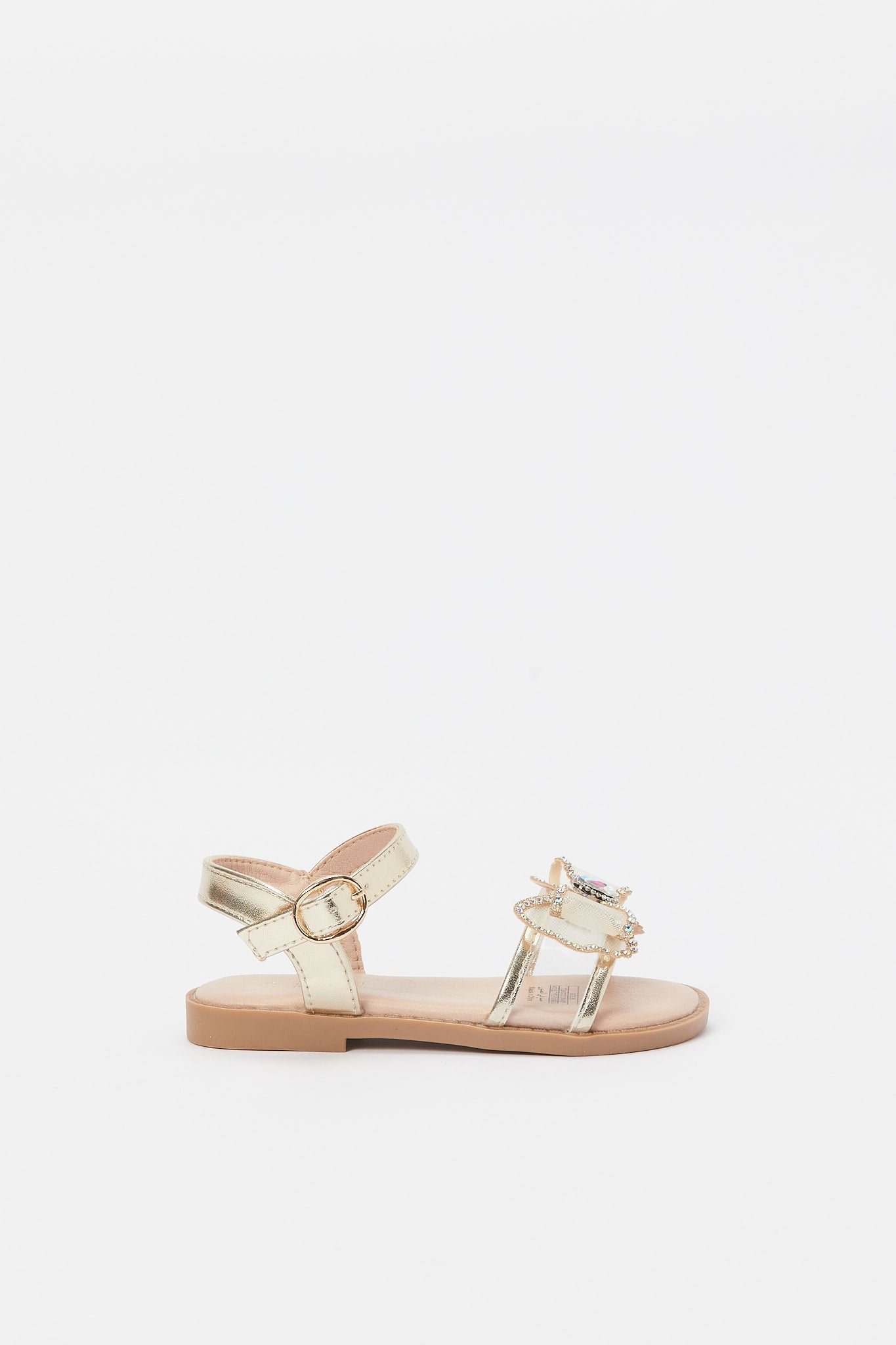 Redtag-Gold-Bow-Detail-Sandal-Category:Shoes,-Colour:Gold,-Deals:New-In,-Filter:Girls-Footwear-(3-to-5-Yrs),-GIR-Sandals,-H1:FOO,-H2:GIR,-H3:SAF,-H4:SAN,-New-In-GIR-FOO,-Non-Sale,-Promo:RMD,-RMD,-S23B,-Season:S23B,-Section:Girls-(0-to-14Yrs)-Girls-3 to 5 Years