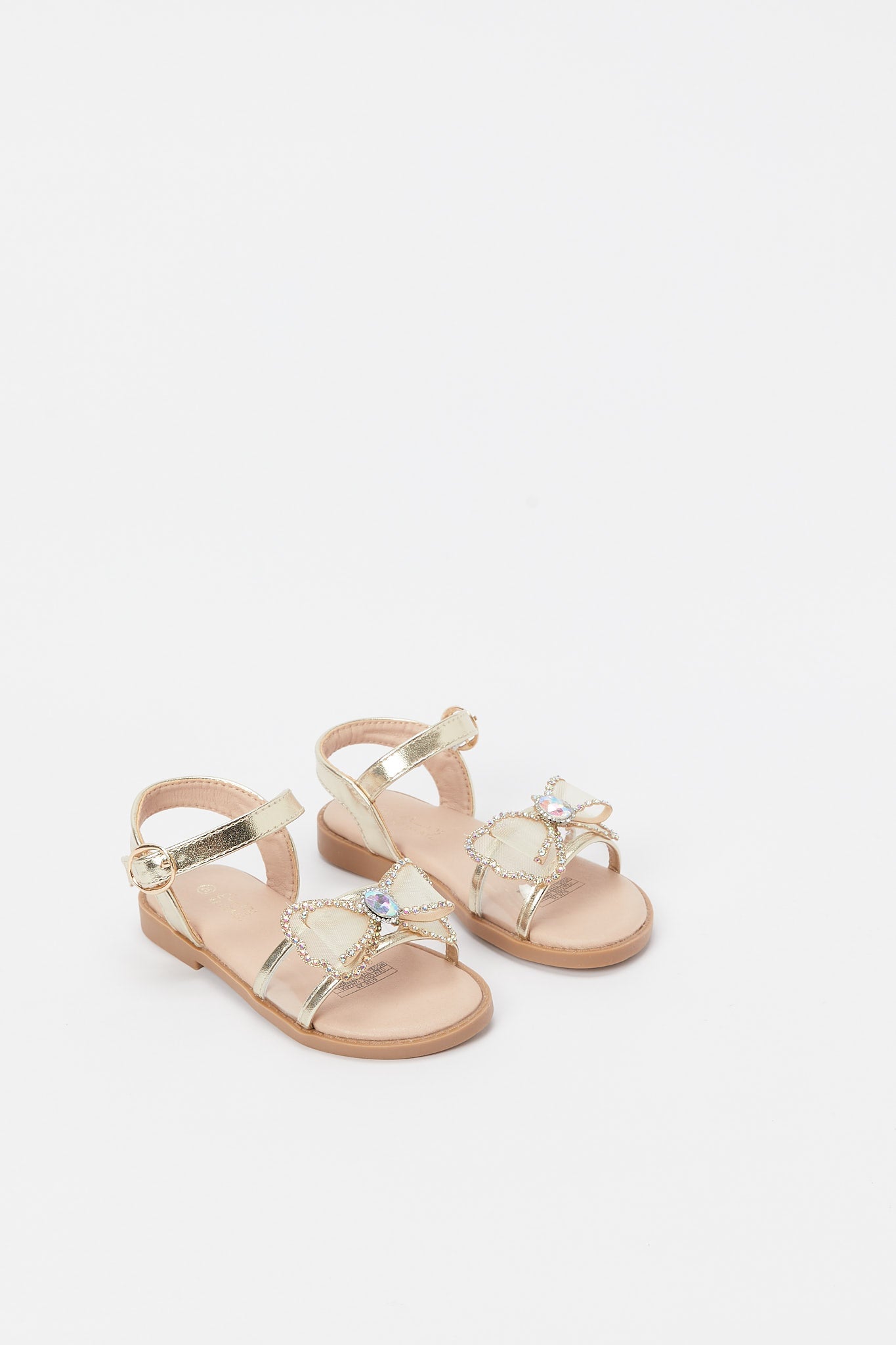 Redtag-Gold-Bow-Detail-Sandal-Category:Shoes,-Colour:Gold,-Deals:New-In,-Filter:Girls-Footwear-(3-to-5-Yrs),-GIR-Sandals,-H1:FOO,-H2:GIR,-H3:SAF,-H4:SAN,-New-In-GIR-FOO,-Non-Sale,-Promo:RMD,-RMD,-S23B,-Season:S23B,-Section:Girls-(0-to-14Yrs)-Girls-3 to 5 Years