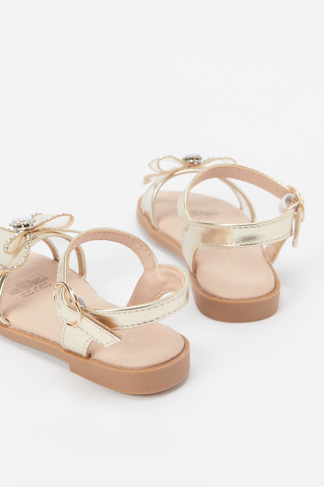 Redtag-Gold-Bow-Detail-Sandal-Category:Shoes,-Colour:Gold,-Deals:New-In,-Filter:Girls-Footwear-(3-to-5-Yrs),-GIR-Sandals,-H1:FOO,-H2:GIR,-H3:SAF,-H4:SAN,-New-In-GIR-FOO,-Non-Sale,-Promo:RMD,-RMD,-S23B,-Season:S23B,-Section:Girls-(0-to-14Yrs)-Girls-3 to 5 Years
