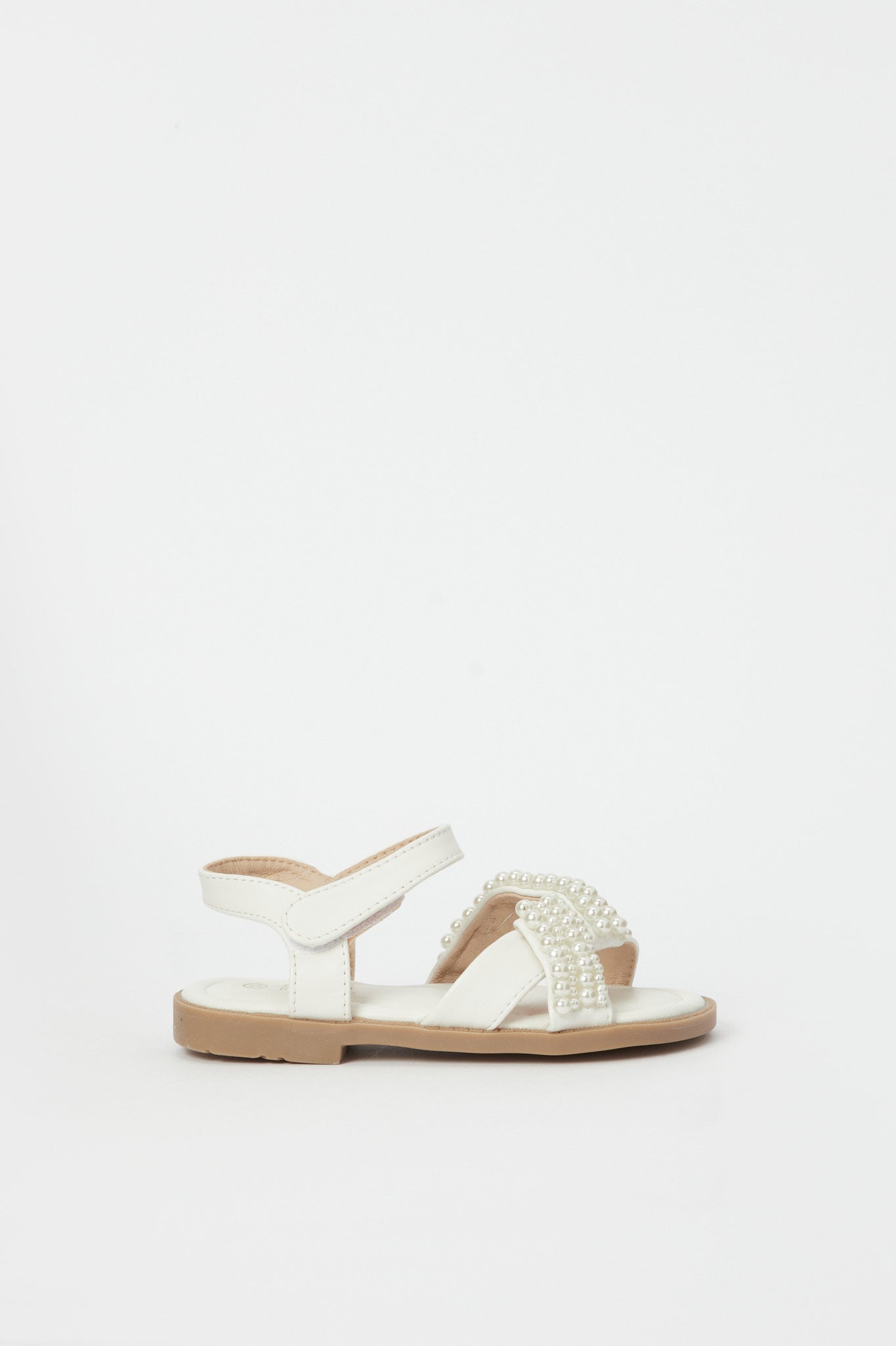 Redtag-White-Pearl-Strap-Sandal-Category:Shoes,-Colour:White,-Deals:New-In,-Filter:Girls-Footwear-(3-to-5-Yrs),-GIR-Sandals,-H1:FOO,-H2:GIR,-H3:SAF,-H4:SAN,-N/A,-New-In-GIR-FOO,-Non-Sale,-RMD,-S23B,-Season:S23B,-Section:Girls-(0-to-14Yrs)-Girls-3 to 5 Years
