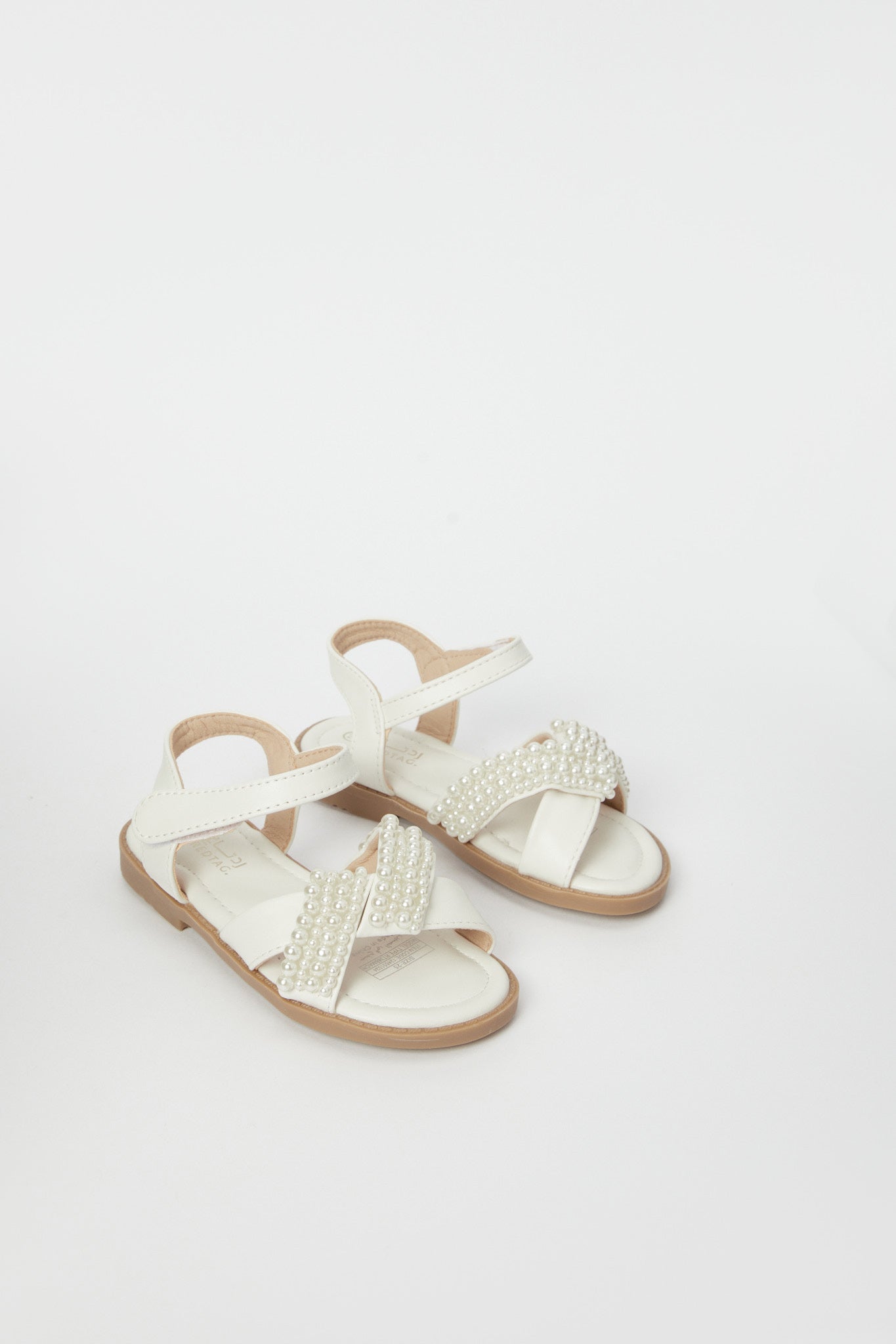 Redtag-White-Pearl-Strap-Sandal-Category:Shoes,-Colour:White,-Deals:New-In,-Filter:Girls-Footwear-(3-to-5-Yrs),-GIR-Sandals,-H1:FOO,-H2:GIR,-H3:SAF,-H4:SAN,-N/A,-New-In-GIR-FOO,-Non-Sale,-RMD,-S23B,-Season:S23B,-Section:Girls-(0-to-14Yrs)-Girls-3 to 5 Years