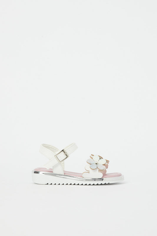 Redtag-Silver-Floral-Detail-Snadal-Category:Shoes,-Colour:Silver,-Deals:New-In,-Event:,-Filter:Girls-Footwear-(3-to-5-Yrs),-GIR-Sandals,-H1:FOO,-H2:GIR,-H3:SAF,-H4:SAN,-New-In-GIR-FOO,-Non-Sale,-Promo:,-RMD,-S23B,-Season:S23B,-Section:Girls-(0-to-14Yrs)-Girls-3 to 5 Years