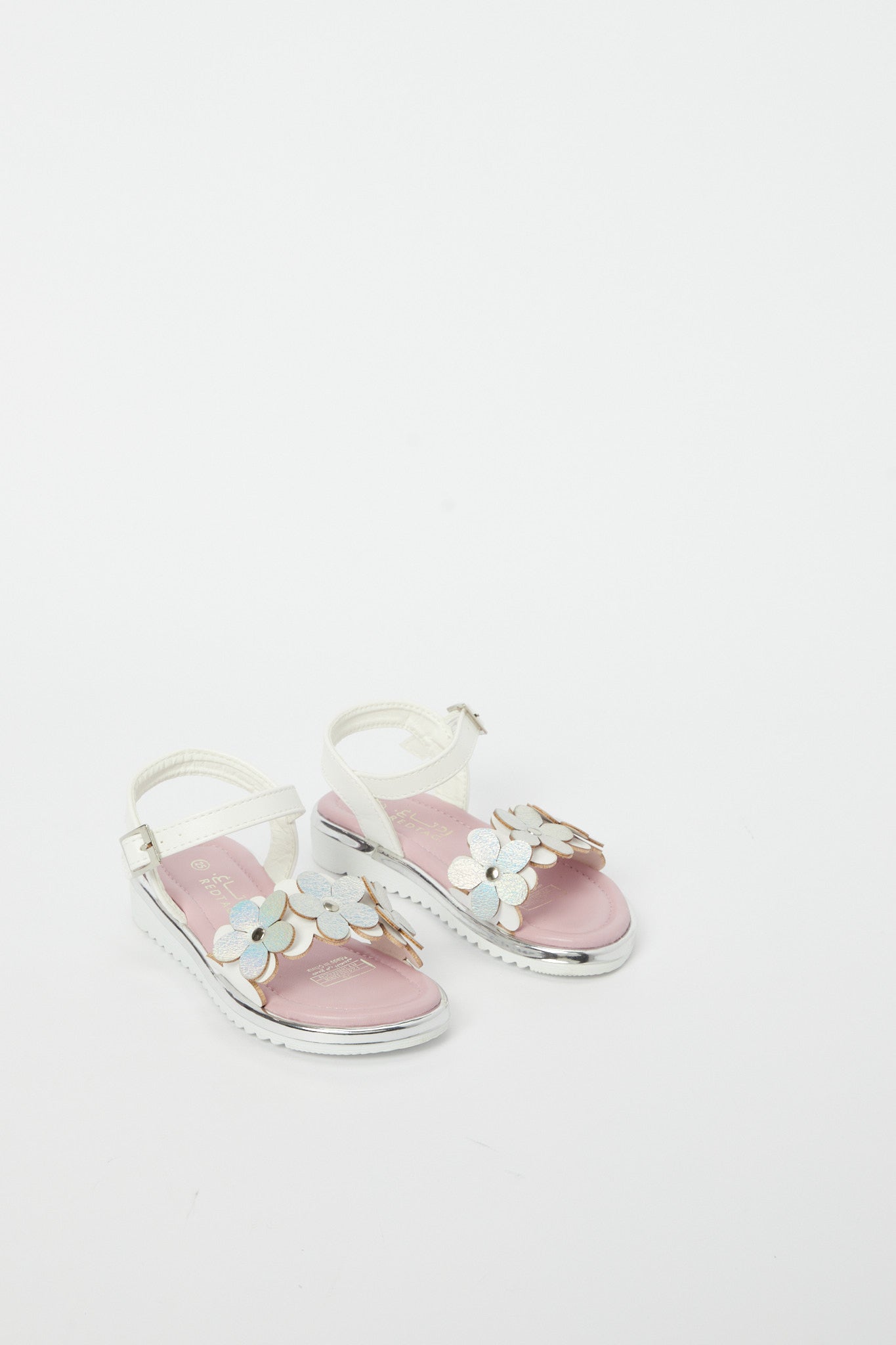 Redtag-Silver-Floral-Detail-Snadal-Category:Shoes,-Colour:Silver,-Deals:New-In,-Event:,-Filter:Girls-Footwear-(3-to-5-Yrs),-GIR-Sandals,-H1:FOO,-H2:GIR,-H3:SAF,-H4:SAN,-New-In-GIR-FOO,-Non-Sale,-Promo:,-RMD,-S23B,-Season:S23B,-Section:Girls-(0-to-14Yrs)-Girls-3 to 5 Years