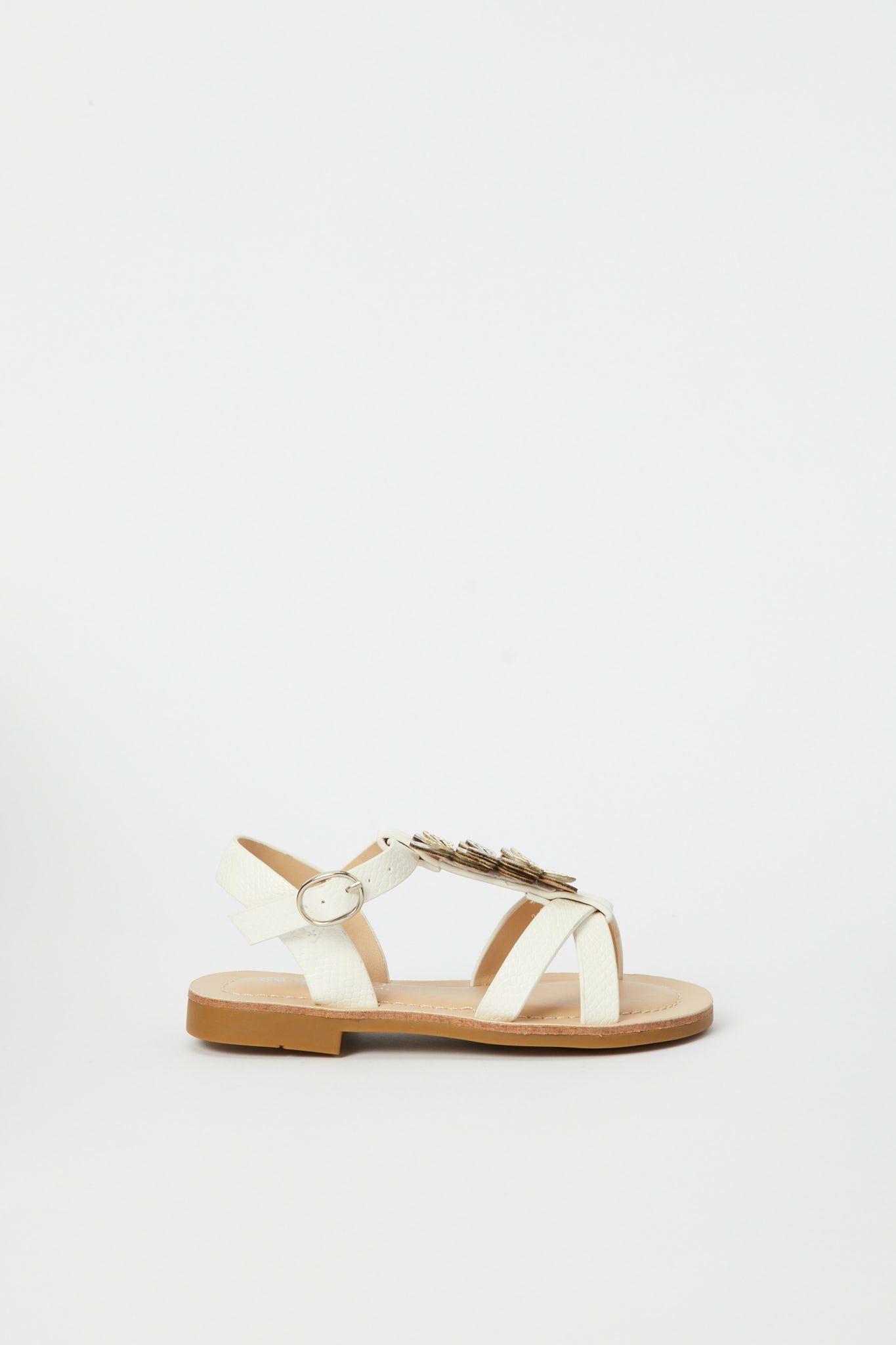 Redtag-White-Butterfly-Sandal-Category:Shoes,-CHR,-Colour:White,-Deals:New-In,-Filter:Girls-Footwear-(3-to-5-Yrs),-GIR-Sandals,-H1:FOO,-H2:GIR,-H3:SAF,-H4:SAN,-New-In-GIR-FOO,-Non-Sale,-S23B,-Season:S23B,-Section:Girls-(0-to-14Yrs)-Girls-3 to 5 Years