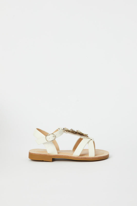 Redtag-White-Butterfly-Sandal-Category:Shoes,-CHR,-Colour:White,-Deals:New-In,-Filter:Girls-Footwear-(3-to-5-Yrs),-GIR-Sandals,-H1:FOO,-H2:GIR,-H3:SAF,-H4:SAN,-New-In-GIR-FOO,-Non-Sale,-S23B,-Season:S23B,-Section:Girls-(0-to-14Yrs)-Girls-3 to 5 Years