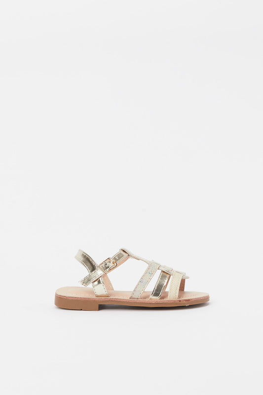 Redtag-Gold-Strap-Sandal-Category:Shoes,-Colour:Gold,-Deals:New-In,-Filter:Girls-Footwear-(3-to-5-Yrs),-GIR-Sandals,-H1:FOO,-H2:GIR,-H3:SAF,-H4:SAN,-N/A,-New-In-GIR-FOO,-Non-Sale,-S23B,-Season:S23B,-Section:Girls-(0-to-14Yrs)-Girls-3 to 5 Years