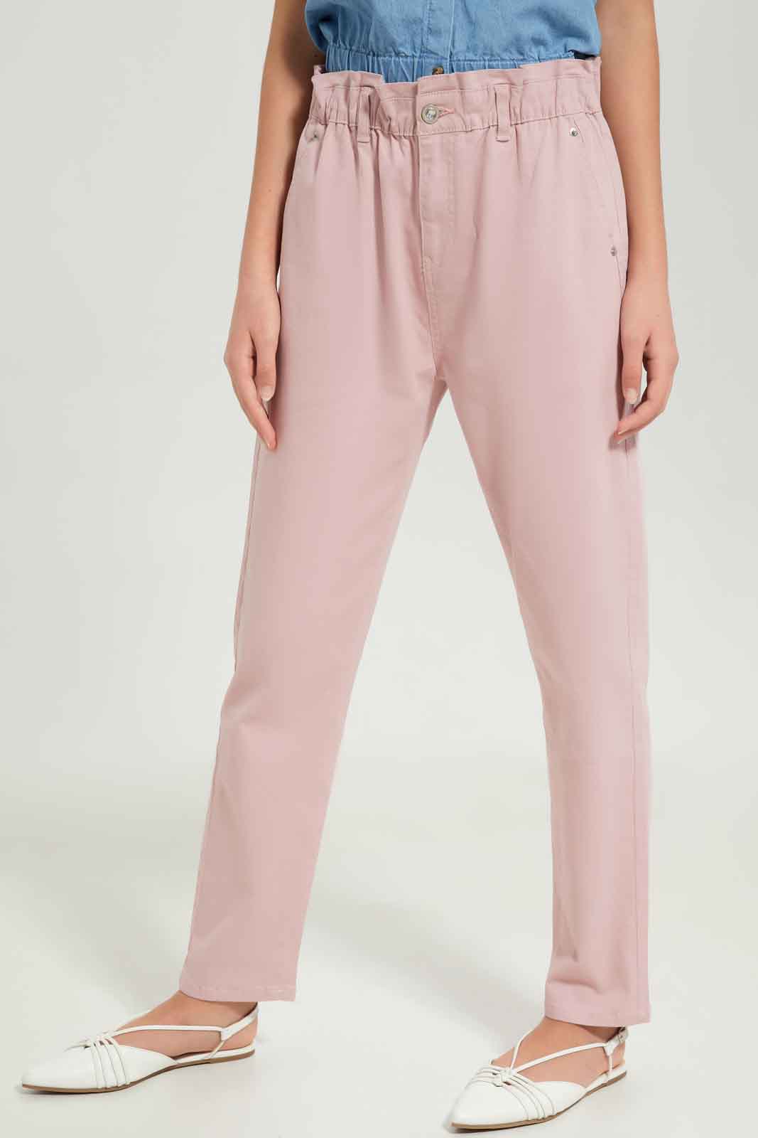 Redtag-Girls-Pink-Baggy-Category:Jeggings,-Colour:Apricot,-Deals:New-In,-Dept:Girls,-Filter:Senior-Girls-(8-to-14-Yrs),-FIT-WALL-(FTW),-GSR-Jeggings,-New-In-GSR-APL,-Non-Sale,-S23B,-Section:Girls-(0-to-14Yrs)-Senior-Girls-9 to 14 Years