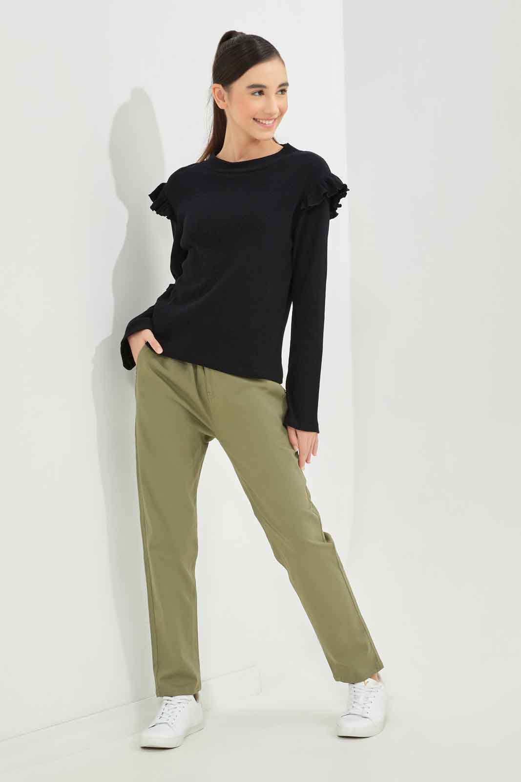 Redtag-Girls-Mint-Baggy-Category:Jeggings,-Colour:Green,-Deals:New-In,-Dept:Girls,-Filter:Senior-Girls-(8-to-14-Yrs),-FIT-WALL-(FTW),-GSR-Jeggings,-New-In-GSR-APL,-Non-Sale,-S23B,-Section:Girls-(0-to-14Yrs)-Senior-Girls-9 to 14 Years