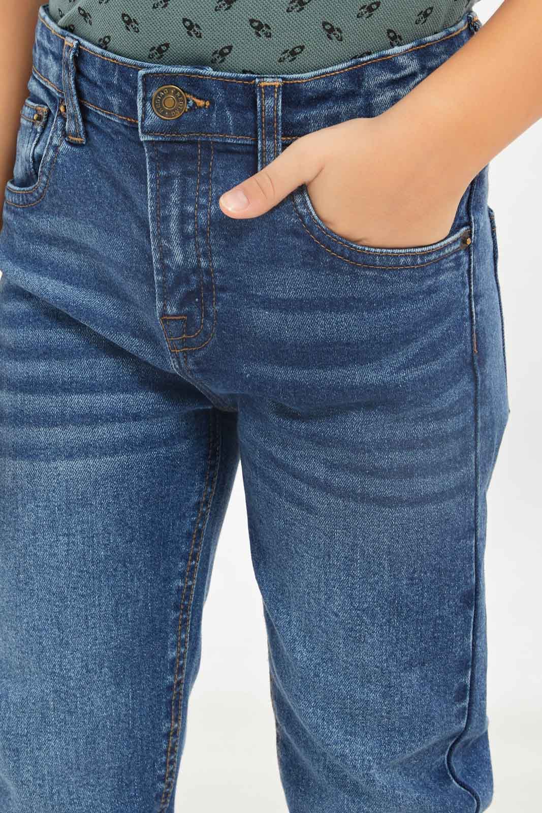 Redtag-Boys-Mid-Wash-Straight-Fit-Jeans-BOY-Jeans,-Category:Jeans,-Colour:Blue,-Deals:New-In,-Dept:Boys,-Filter:Boys-(2-to-8-Yrs),-New-In-BOY-APL,-Non-Sale,-S23A,-Section:Boys-(0-to-14Yrs)-Boys-2 to 8 Years
