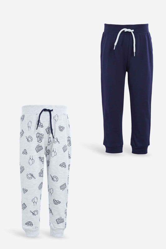 Redtag-Boys-2Pk-Green-Jogger-Category:Joggers,-Colour:Grey,-Deals:New-In,-Dept:Boys,-Filter:Infant-Boys-(3-to-24-Mths),-INB-Joggers,-New-In-INB-APL,-Non-Sale,-S23A,-Section:Boys-(0-to-14Yrs)-Infant-Boys-3 to 24 Months