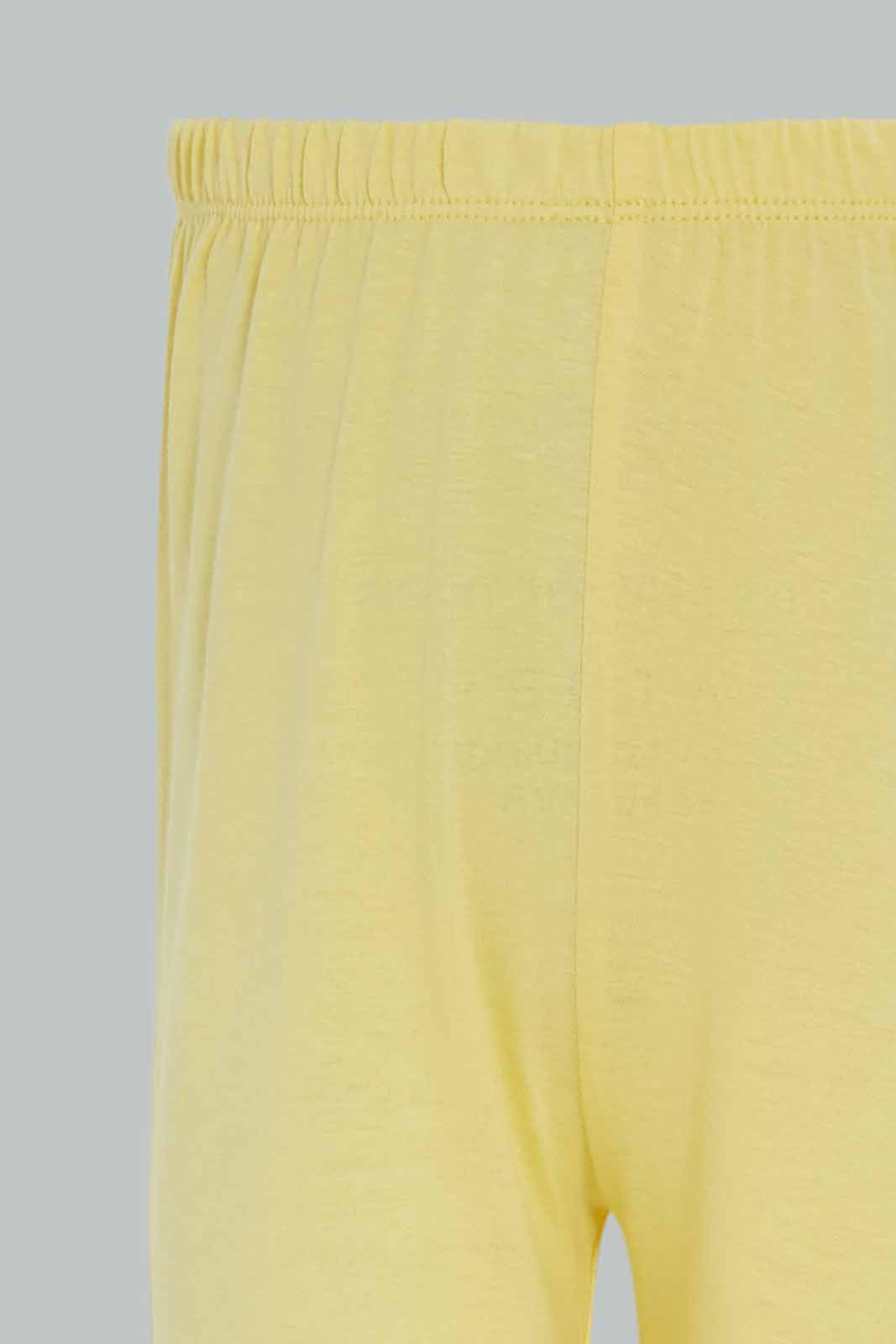 Redtag-Girls-Light-Green-Placement-Print-Top-With-Lime-Solid-Pyjama-Category:Pyjama-Sets,-Colour:Green,-Deals:New-In,-Dept:Girls,-Filter:Infant-Girls-(3-to-24-Mths),-ING-Pyjama-Sets,-New-In-ING-APL,-Non-Sale,-S23A,-Section:Girls-(0-to-14Yrs)-Infant-Girls-3 to 24 Months