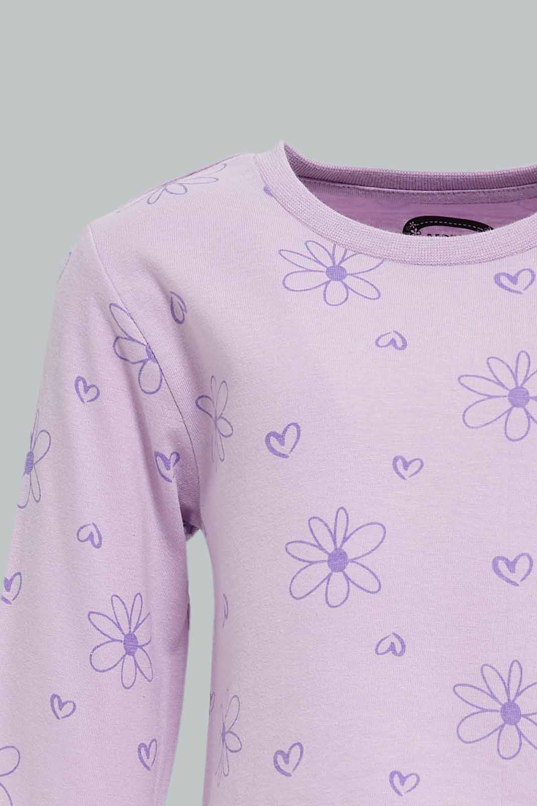 Redtag-Girls-Assorted-Lilac-And-Grey-4-Pc-Pack-Pyjama-Set-Category:Pyjama-Sets,-Colour:Assorted,-Deals:New-In,-Dept:Girls,-Filter:Infant-Girls-(3-to-24-Mths),-ING-Pyjama-Sets,-New-In-ING-APL,-Non-Sale,-S23A,-Section:Girls-(0-to-14Yrs)-Infant-Girls-3 to 24 Months