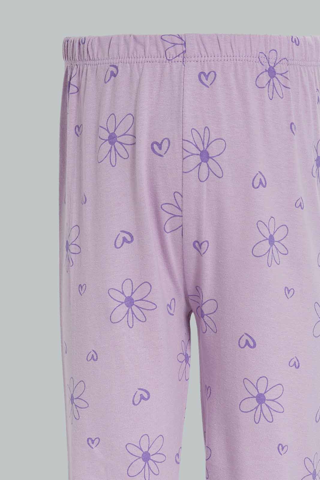 Redtag-Girls-Assorted-Lilac-And-Grey-4-Pc-Pack-Pyjama-Set-Category:Pyjama-Sets,-Colour:Assorted,-Deals:New-In,-Dept:Girls,-Filter:Infant-Girls-(3-to-24-Mths),-ING-Pyjama-Sets,-New-In-ING-APL,-Non-Sale,-S23A,-Section:Girls-(0-to-14Yrs)-Infant-Girls-3 to 24 Months