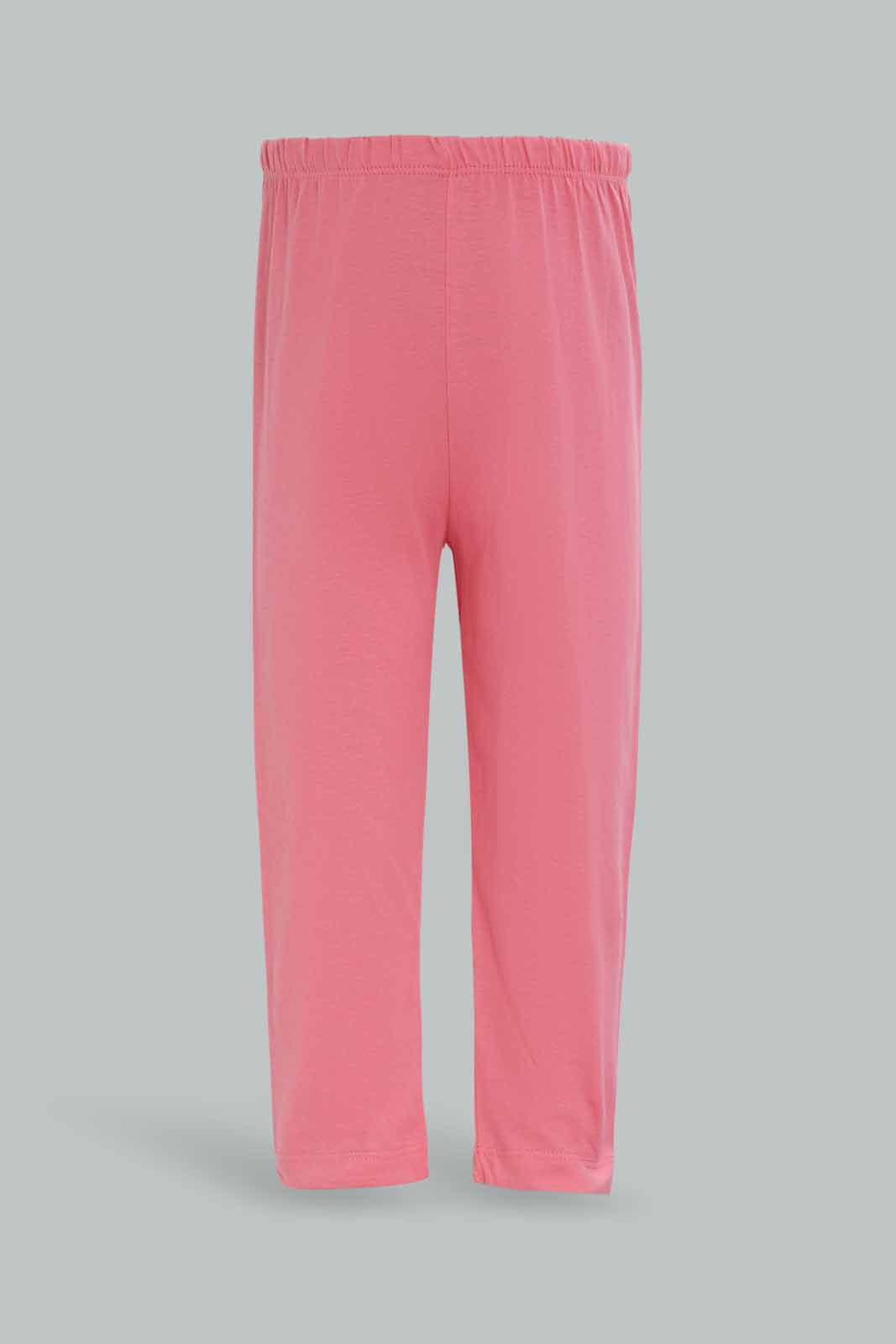 Redtag-Girls-Pink-Placement-Print-Pyjama-Set-Category:Pyjama-Sets,-Colour:Apricot,-Deals:New-In,-Dept:Girls,-Filter:Infant-Girls-(3-to-24-Mths),-ING-Pyjama-Sets,-New-In-ING-APL,-Non-Sale,-S23A,-Section:Girls-(0-to-14Yrs)-Infant-Girls-3 to 24 Months
