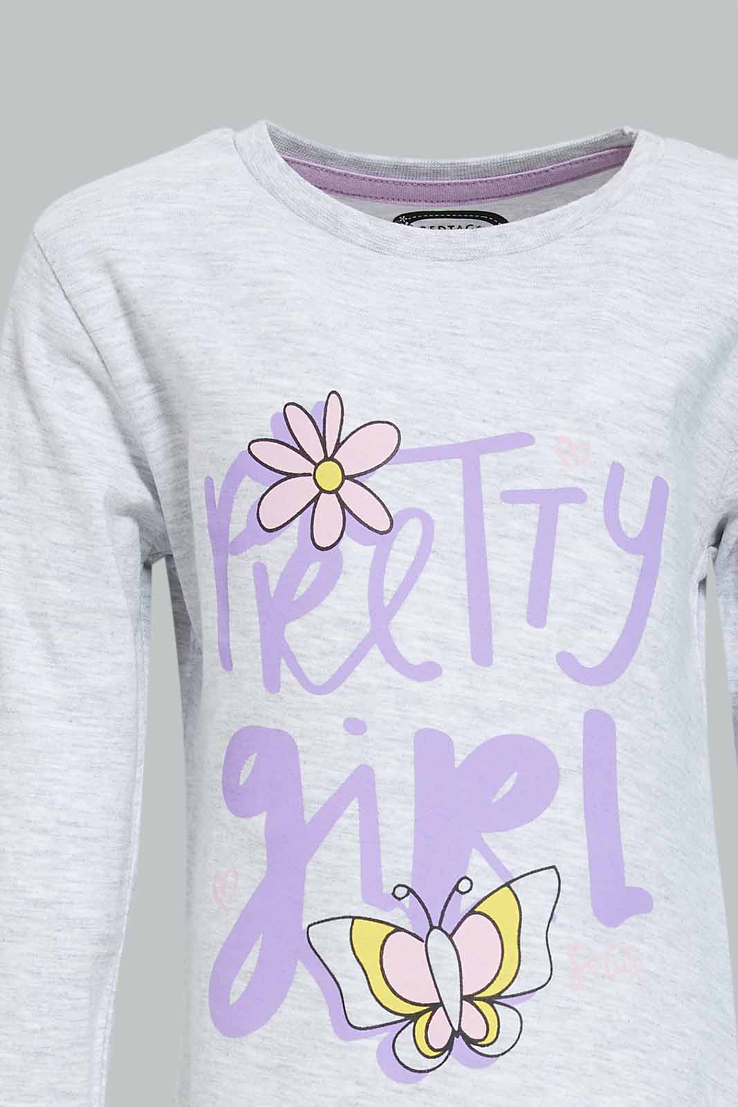 Redtag-Girls-Assorted-Lilac-And-Grey-4-Pc-Pack-Pyjama-Set-Category:Pyjama-Sets,-Colour:Assorted,-Deals:New-In,-Dept:Girls,-Filter:Infant-Girls-(3-to-24-Mths),-ING-Pyjama-Sets,-New-In-ING-APL,-Non-Sale,-S23A,-Section:Girls-(0-to-14Yrs)-Infant-Girls-3 to 24 Months