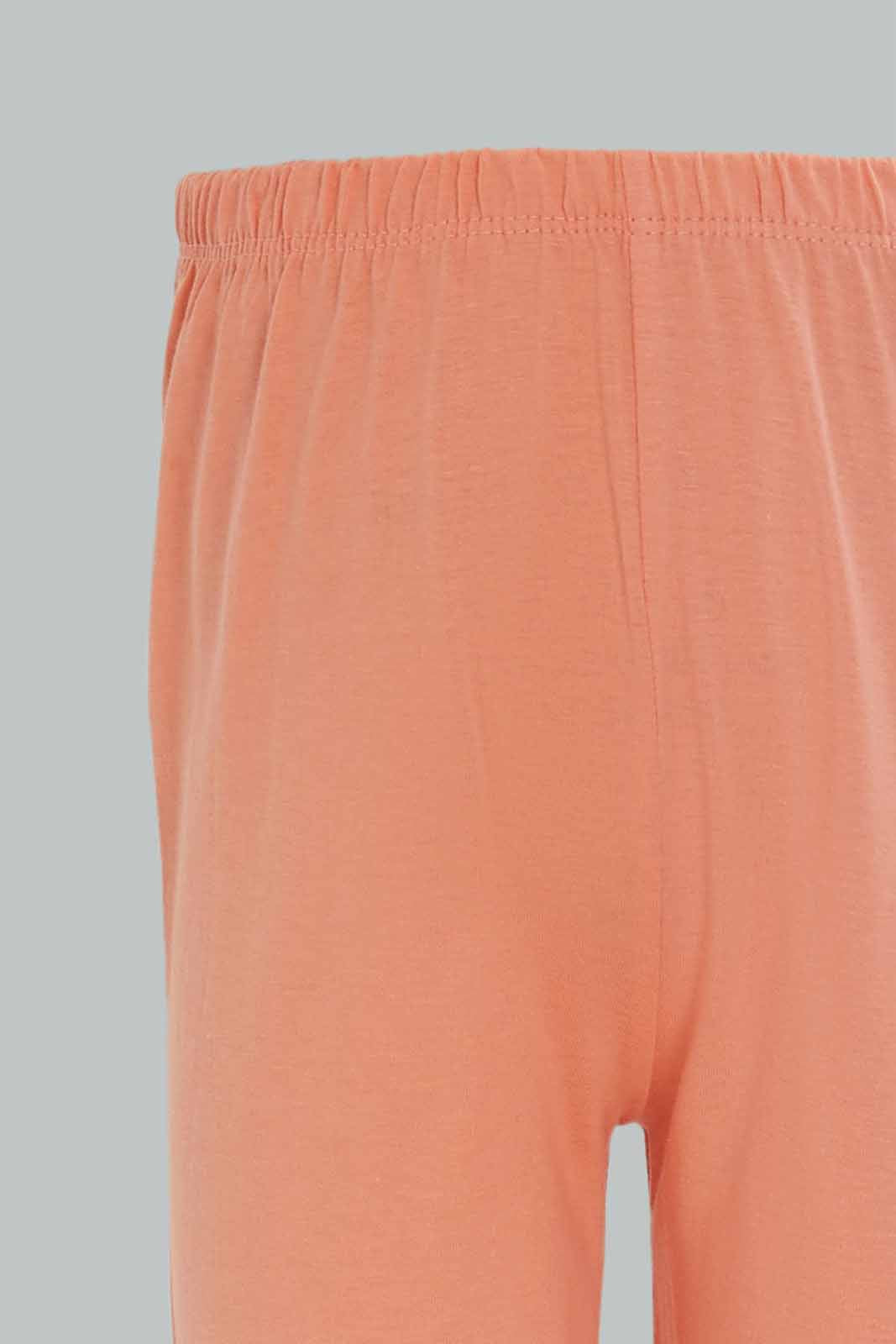 Redtag-Girls-Lilac-Placement-Print-Top-With-Peach-Solid-Pyjama-Category:Pyjama-Sets,-Colour:Lilac,-Deals:New-In,-Dept:Girls,-Filter:Infant-Girls-(3-to-24-Mths),-ING-Pyjama-Sets,-New-In-ING-APL,-Non-Sale,-S23A,-Section:Girls-(0-to-14Yrs)-Infant-Girls-3 to 24 Months