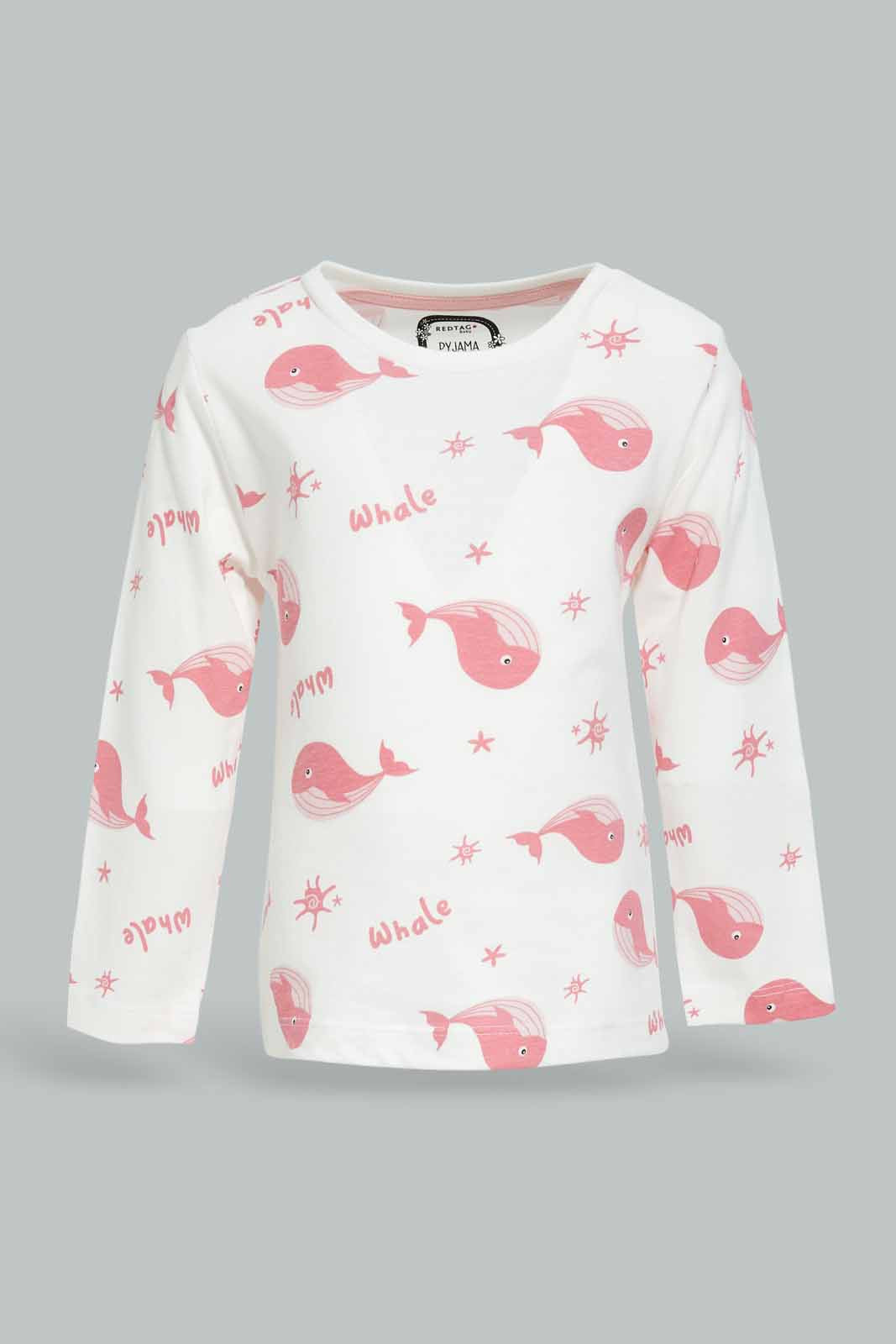 Redtag-Girls-Assorted-Pink-And-White-4-Pc-Pack-Pyjama-Set-Category:Pyjama-Sets,-Colour:Assorted,-Deals:New-In,-Dept:Girls,-Filter:Infant-Girls-(3-to-24-Mths),-ING-Pyjama-Sets,-New-In-ING-APL,-Non-Sale,-S23A,-Section:Girls-(0-to-14Yrs)-Infant-Girls-3 to 24 Months