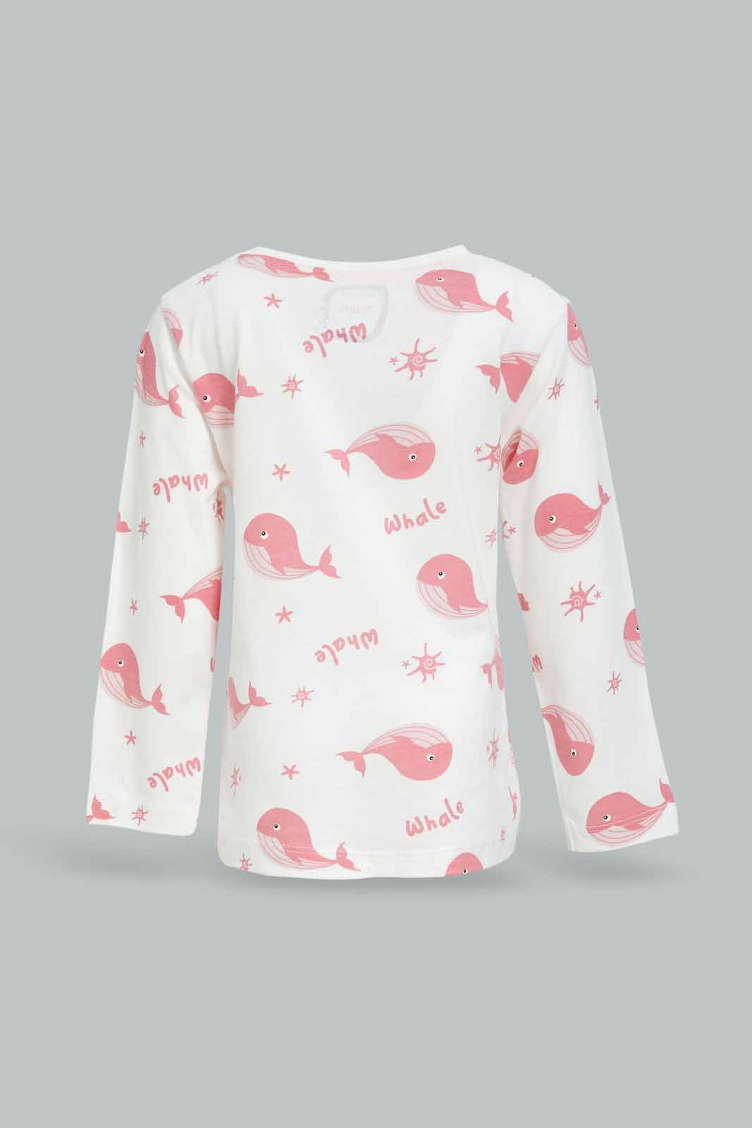 Redtag-Girls-Assorted-Pink-And-White-4-Pc-Pack-Pyjama-Set-Category:Pyjama-Sets,-Colour:Assorted,-Deals:New-In,-Dept:Girls,-Filter:Infant-Girls-(3-to-24-Mths),-ING-Pyjama-Sets,-New-In-ING-APL,-Non-Sale,-S23A,-Section:Girls-(0-to-14Yrs)-Infant-Girls-3 to 24 Months
