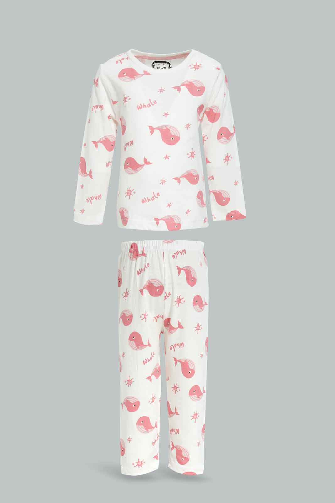 Redtag-Girls-Assorted-Pink-And-White-4-Pc-Pack-Pyjama-Set-Category:Pyjama-Sets,-Colour:Assorted,-Deals:New-In,-Dept:Girls,-Filter:Infant-Girls-(3-to-24-Mths),-ING-Pyjama-Sets,-New-In-ING-APL,-Non-Sale,-S23A,-Section:Girls-(0-to-14Yrs)-Infant-Girls-3 to 24 Months