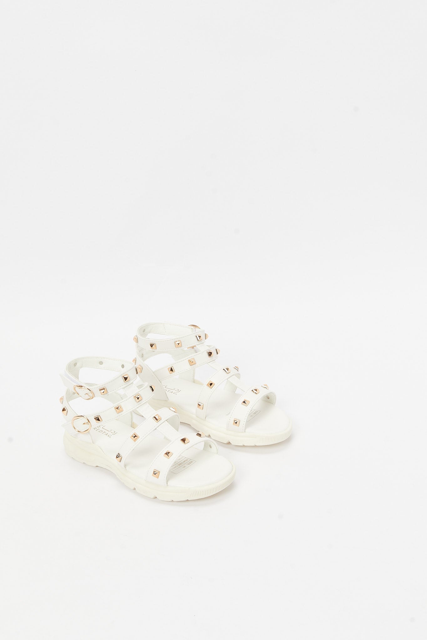 Redtag-White-Stud-Sandal-Category:Shoes,-Colour:White,-Deals:New-In,-Filter:Girls-Footwear-(5-to-14-Yrs),-GSR-Sandals,-N/A,-New-In-GSR-FOO,-Non-Sale,-S23B,-Section:Girls-(0-to-14Yrs)-Senior-Girls-5 to 14 Years