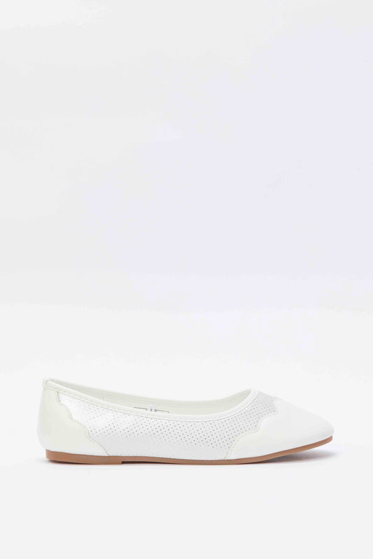Redtag-White-Ballerina-Category:Shoes,-Colour:White,-Deals:New-In,-Filter:Girls-Footwear-(5-to-14-Yrs),-GSR-Shoes,-N/A,-New-In-GSR-FOO,-Non-Sale,-S23A,-Section:Girls-(0-to-14Yrs)-Senior-Girls-5 to 14 Years