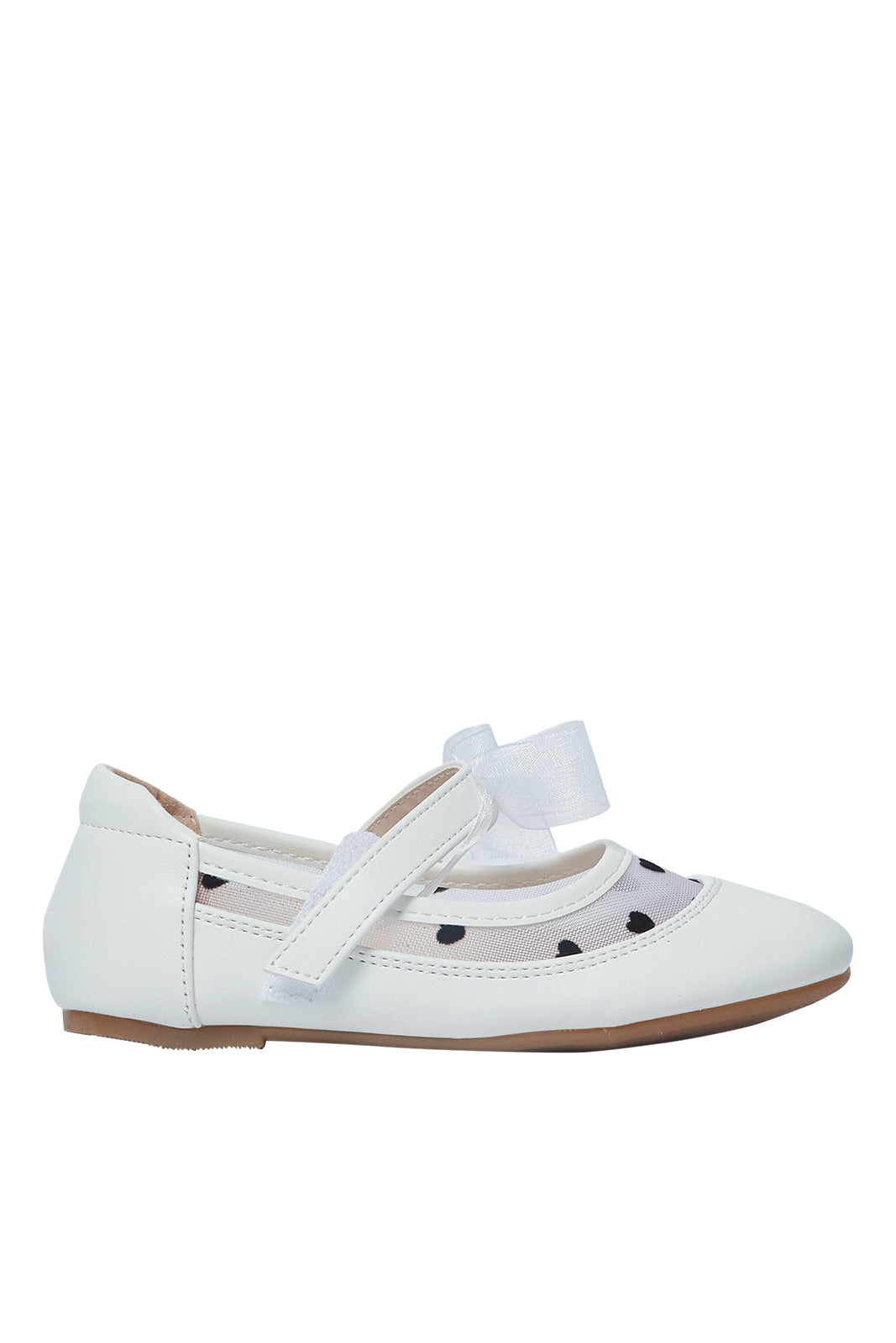 Redtag-White-Bow-Lace-Ballerina-Category:Shoes,-Colour:White,-Deals:New-In,-Filter:Girls-Footwear-(3-to-5-Yrs),-GIR-Shoes,-N/A,-New-In-GIR-FOO,-Non-Sale,-S23A,-Section:Girls-(0-to-14Yrs)-Girls-3 to 5 Years