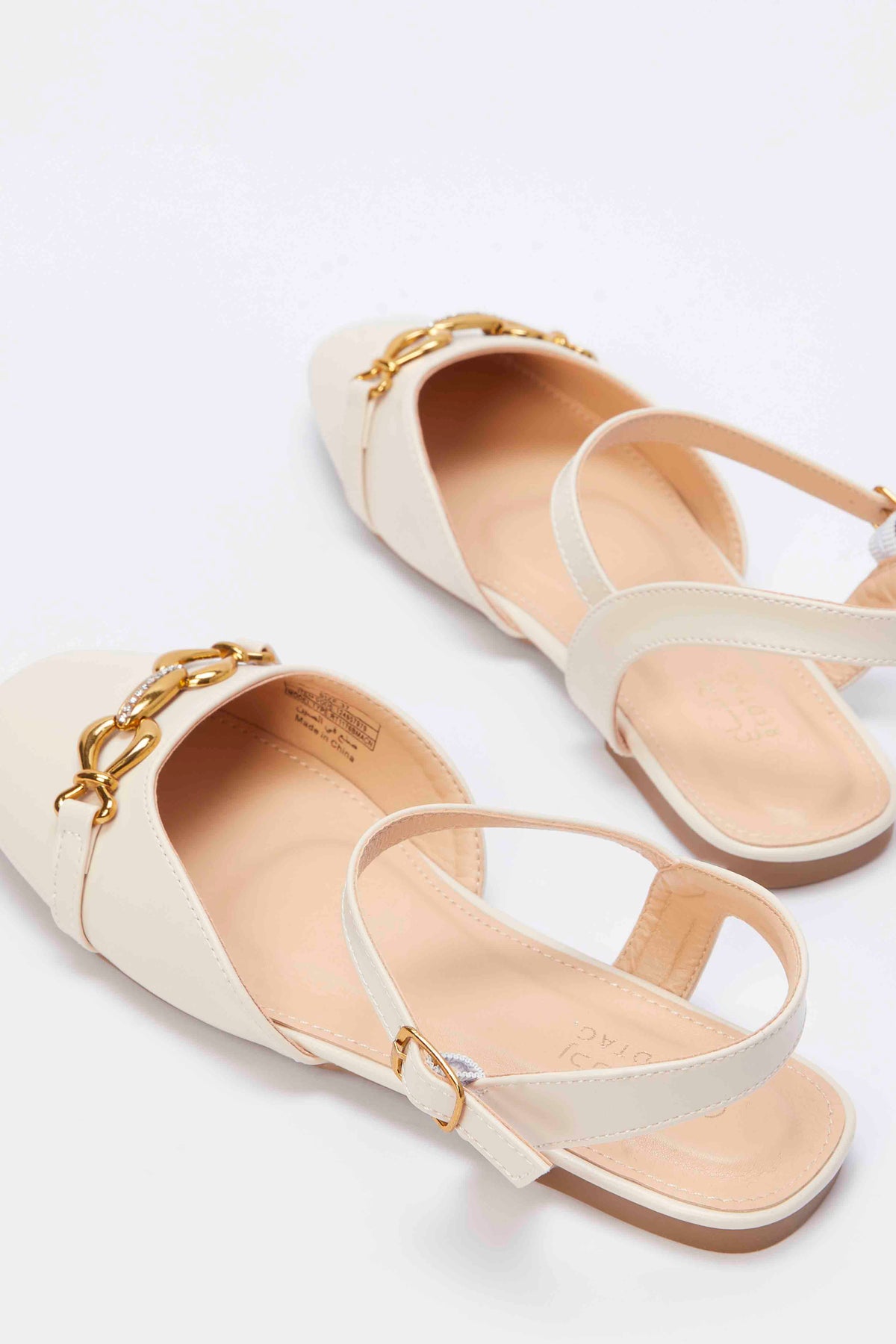 Redtag-Beige-Buckle-Trim-Ballerina-Category:Shoes,-Colour:Beige,-Deals:New-In,-Filter:Girls-Footwear-(5-to-14-Yrs),-GSR-Shoes,-N/A,-New-In-GSR-FOO,-Non-Sale,-S23A,-Section:Girls-(0-to-14Yrs)-Senior-Girls-5 to 14 Years