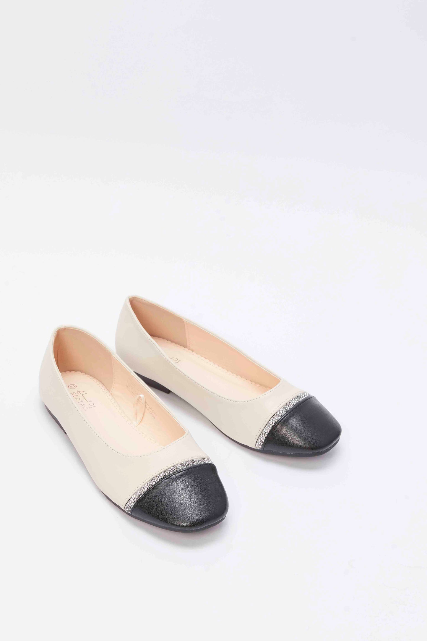 Redtag-Beige-Diamante-Trim-Ballerina-Category:Shoes,-Colour:Beige,-Deals:New-In,-Filter:Girls-Footwear-(5-to-14-Yrs),-GSR-Shoes,-N/A,-New-In-GSR-FOO,-Non-Sale,-S23A,-Section:Girls-(0-to-14Yrs)-Senior-Girls-5 to 14 Years