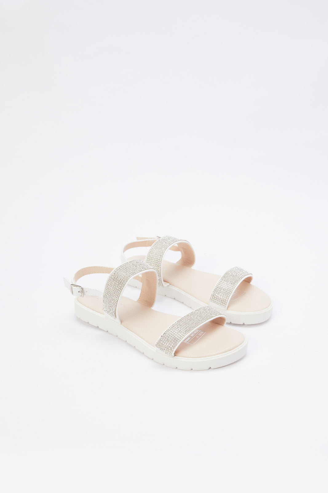 Redtag-White-Diamante-Sandal-Category:Shoes,-Colour:White,-Deals:New-In,-Filter:Girls-Footwear-(5-to-14-Yrs),-GSR-Sandals,-H1:FOO,-H2:GSR,-H3:SAF,-H4:SAN,-New-In-GSR-FOO,-Non-Sale,-Promo:,-RMD,-S23B,-Season:S23B,-Section:Girls-(0-to-14Yrs)-Senior-Girls-5 to 14 Years