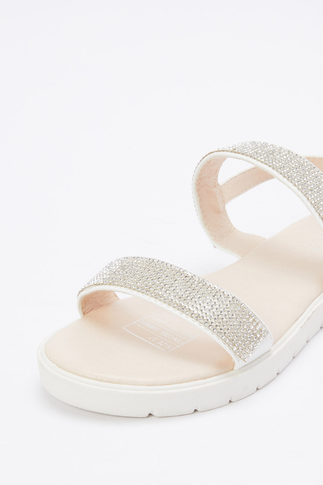 Redtag-White-Diamante-Sandal-Category:Shoes,-Colour:White,-Deals:New-In,-Filter:Girls-Footwear-(5-to-14-Yrs),-GSR-Sandals,-H1:FOO,-H2:GSR,-H3:SAF,-H4:SAN,-New-In-GSR-FOO,-Non-Sale,-Promo:,-RMD,-S23B,-Season:S23B,-Section:Girls-(0-to-14Yrs)-Senior-Girls-5 to 14 Years