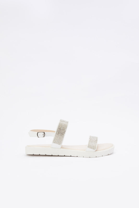 Redtag-White-Diamante-Sandal-Category:Shoes,-Colour:White,-Deals:New-In,-Filter:Girls-Footwear-(5-to-14-Yrs),-GSR-Sandals,-H1:FOO,-H2:GSR,-H3:SAF,-H4:SAN,-New-In-GSR-FOO,-Non-Sale,-Promo:,-RMD,-S23B,-Season:S23B,-Section:Girls-(0-to-14Yrs)-Senior-Girls-5 to 14 Years