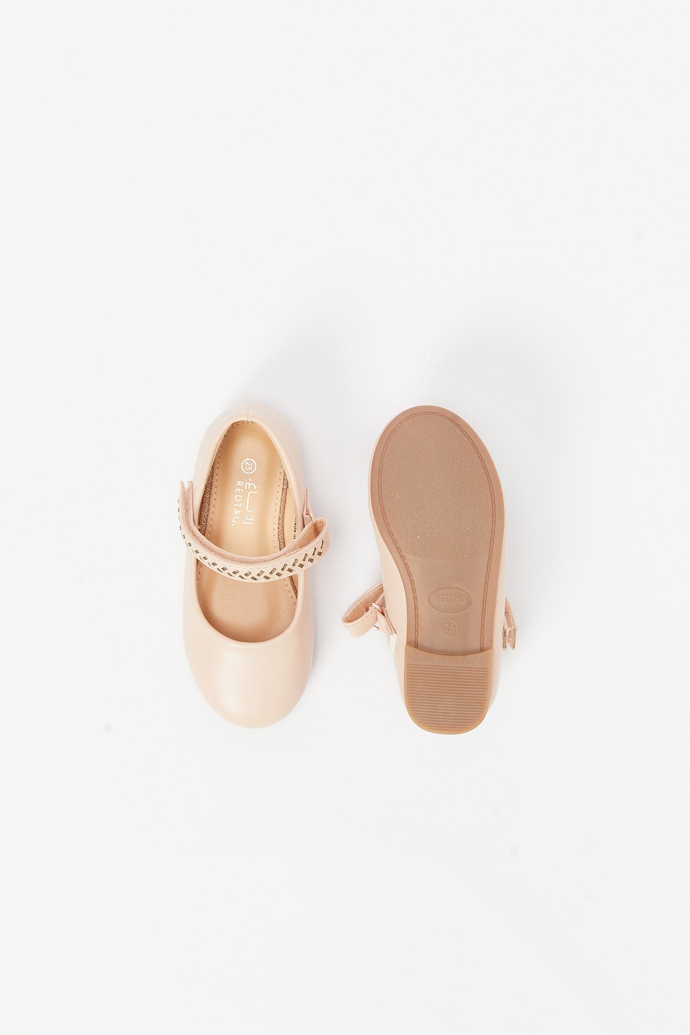 Redtag-Gold-Diamante-Trim-Ballerina-Category:Shoes,-Colour:Gold,-Deals:New-In,-Filter:Girls-Footwear-(3-to-5-Yrs),-GIR-Shoes,-N/A,-New-In-GIR-FOO,-Non-Sale,-S23B,-Section:Girls-(0-to-14Yrs)-Girls-3 to 5 Years