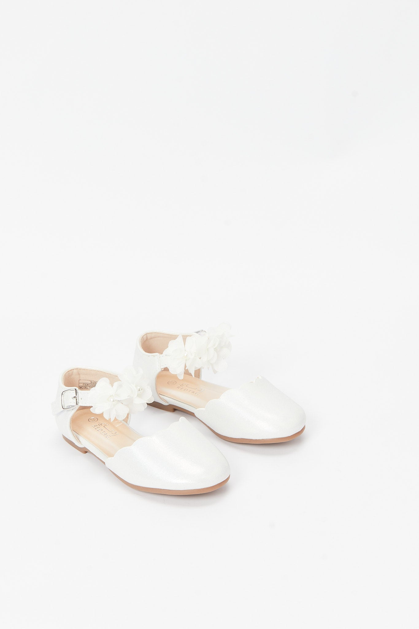 Redtag-White-Lace-Floral-Ballerina-Category:Shoes,-Colour:White,-Deals:New-In,-Filter:Girls-Footwear-(3-to-5-Yrs),-GIR-Shoes,-N/A,-New-In-GIR-FOO,-Non-Sale,-S23B,-Section:Girls-(0-to-14Yrs)-Girls-3 to 5 Years