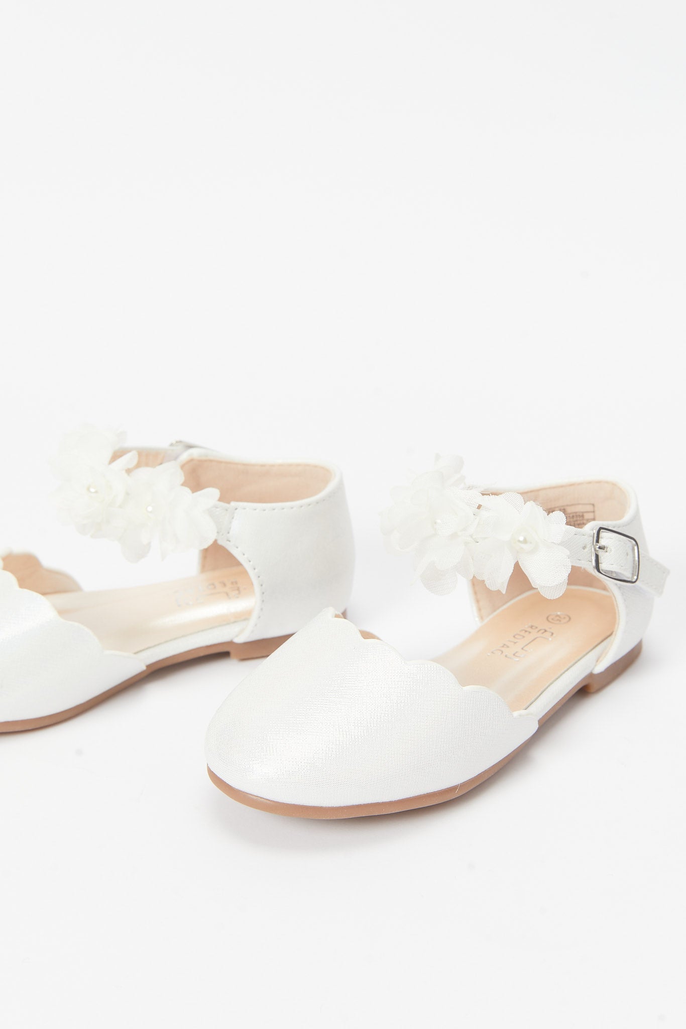 Redtag-White-Lace-Floral-Ballerina-Category:Shoes,-Colour:White,-Deals:New-In,-Filter:Girls-Footwear-(3-to-5-Yrs),-GIR-Shoes,-N/A,-New-In-GIR-FOO,-Non-Sale,-S23B,-Section:Girls-(0-to-14Yrs)-Girls-3 to 5 Years