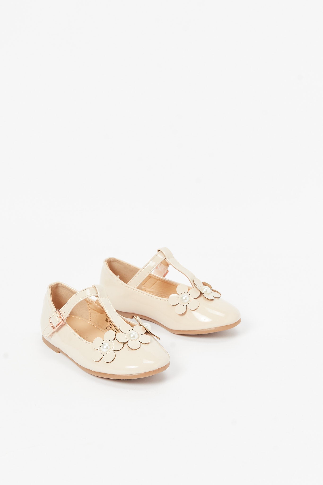 Redtag-Beige-Floral-Ballerina-Category:Shoes,-Colour:Beige,-Deals:New-In,-Filter:Girls-Footwear-(3-to-5-Yrs),-GIR-Shoes,-N/A,-New-In-GIR-FOO,-Non-Sale,-S23B,-Section:Girls-(0-to-14Yrs)-Girls-3 to 5 Years