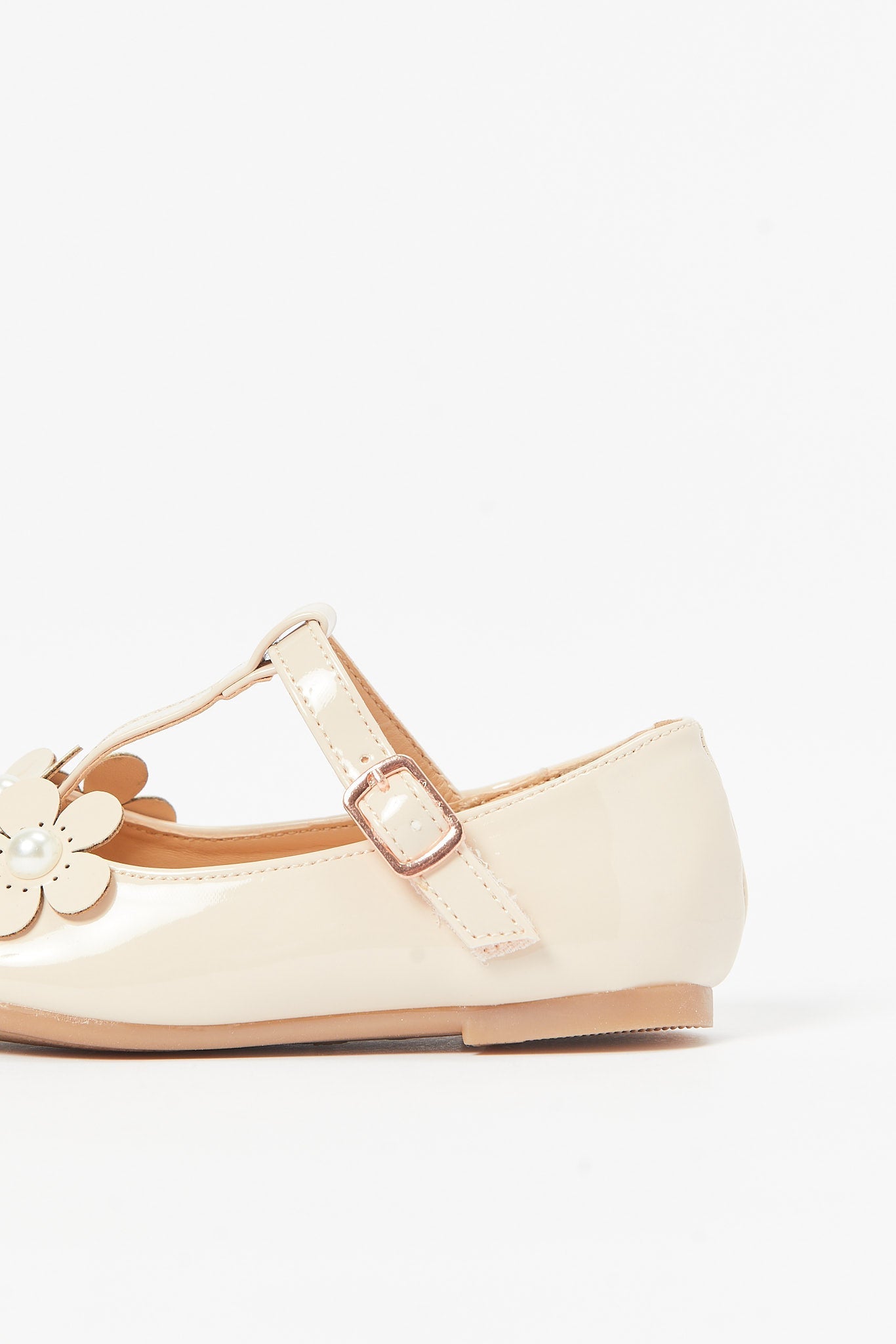 Redtag-Beige-Floral-Ballerina-Category:Shoes,-Colour:Beige,-Deals:New-In,-Filter:Girls-Footwear-(3-to-5-Yrs),-GIR-Shoes,-N/A,-New-In-GIR-FOO,-Non-Sale,-S23B,-Section:Girls-(0-to-14Yrs)-Girls-3 to 5 Years