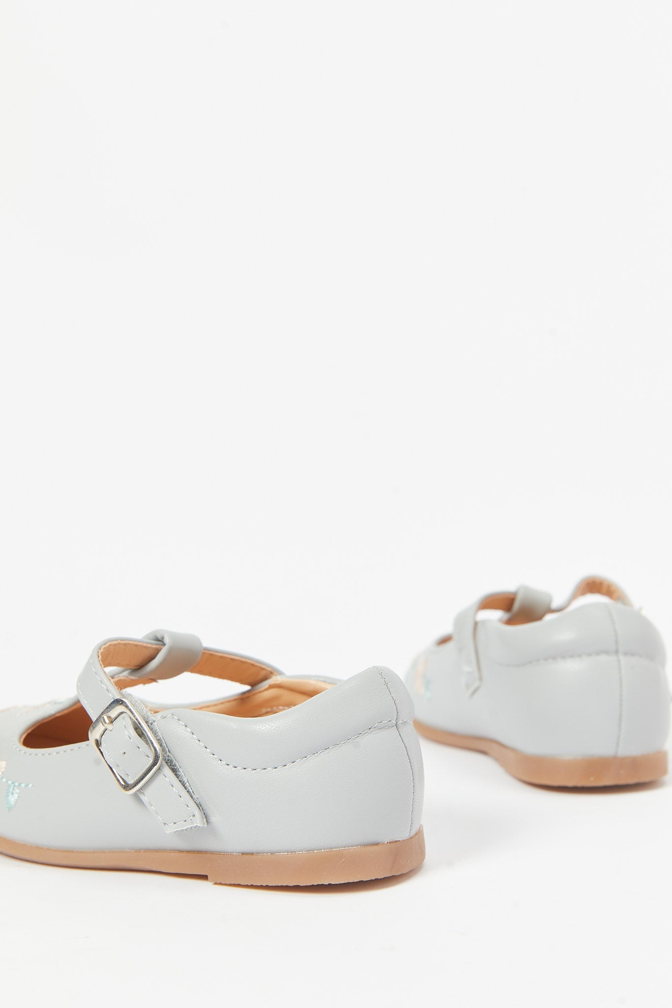 Redtag-Grey-Floral-Ballerina-Category:Shoes,-Colour:Grey,-Deals:New-In,-Filter:Girls-Footwear-(3-to-5-Yrs),-GIR-Shoes,-N/A,-New-In-GIR-FOO,-Non-Sale,-S23B,-Section:Girls-(0-to-14Yrs)-Girls-3 to 5 Years