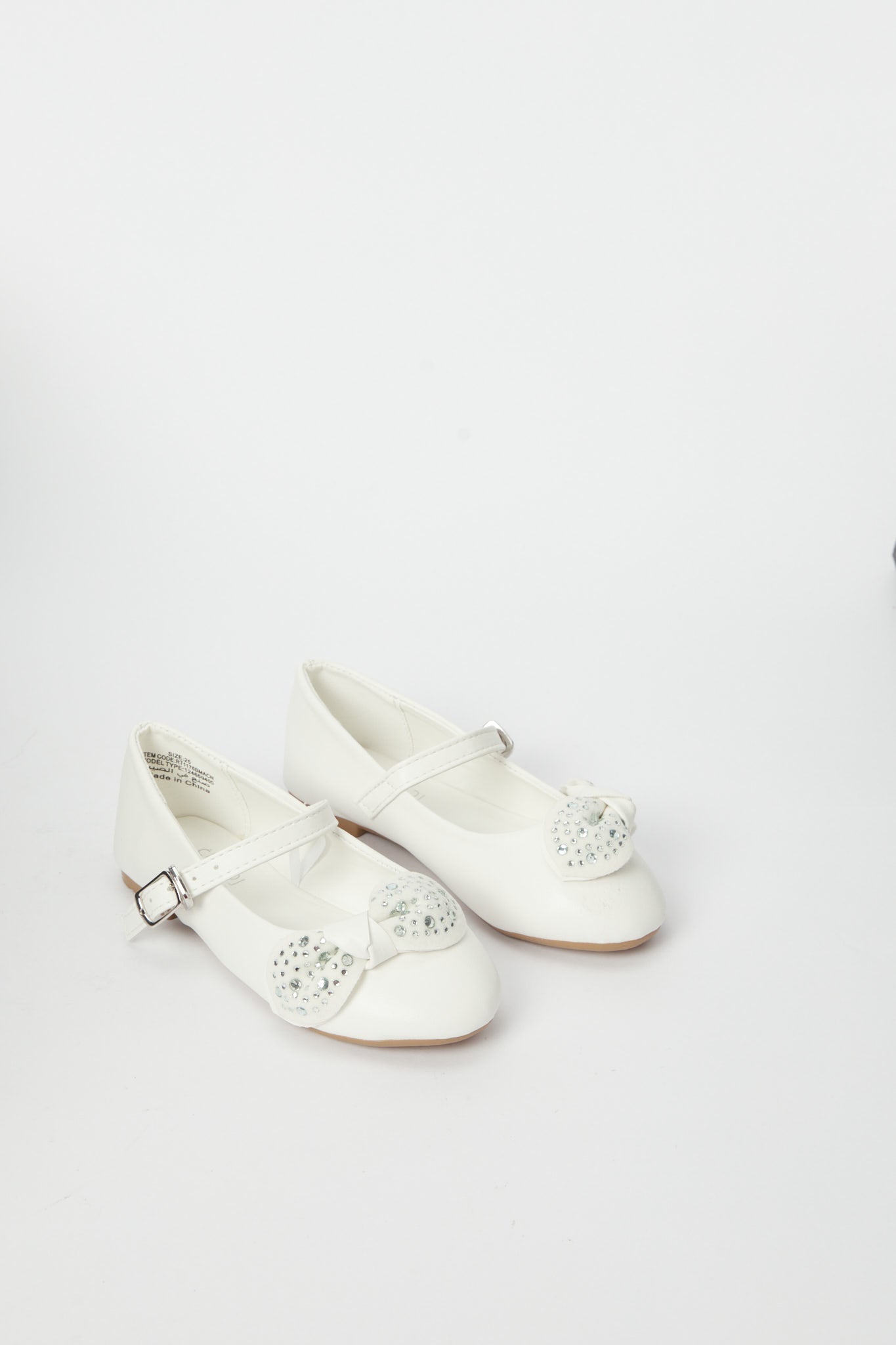 Redtag-White-Diamante-Bow-Ballerina-Category:Shoes,-Colour:White,-Deals:New-In,-Filter:Girls-Footwear-(3-to-5-Yrs),-GIR-Shoes,-H1:FOO,-H2:GIR,-H3:SHO,-H4:CAH,-N/A,-New-In-GIR-FOO,-Non-Sale,-S23B,-Season:S23B,-Section:Girls-(0-to-14Yrs)-Girls-3 to 5 Years