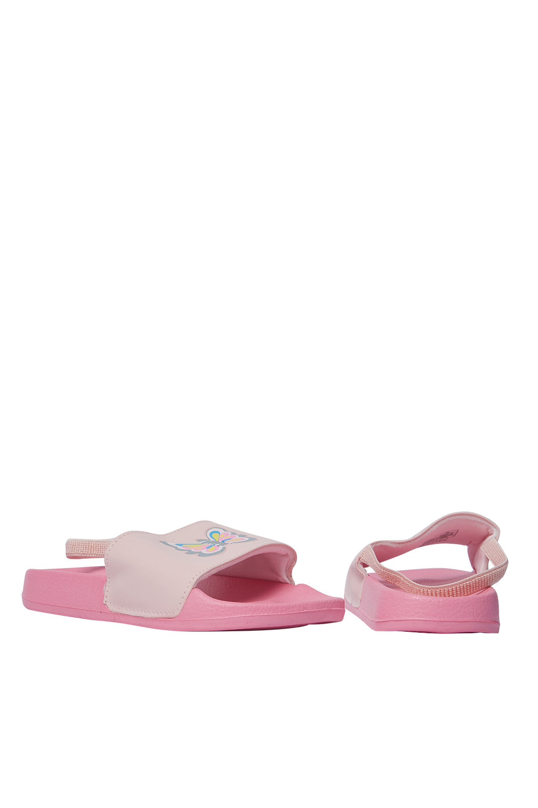 Redtag-Pale-Pink-Butterfly-Slide-Category:Shoes,-CHR,-Colour:Pink,-Deals:New-In,-Filter:Girls-Footwear-(3-to-5-Yrs),-GIR-Flip-Flops,-New-In-GIR-FOO,-Non-Sale,-S23A,-Section:Girls-(0-to-14Yrs)-Girls-3 to 5 Years